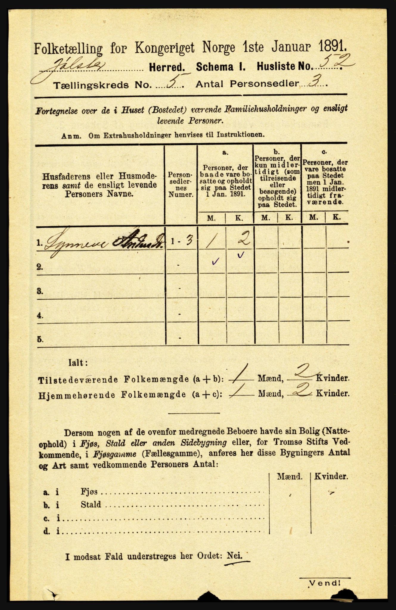 RA, 1891 census for 1431 Jølster, 1891, p. 1772