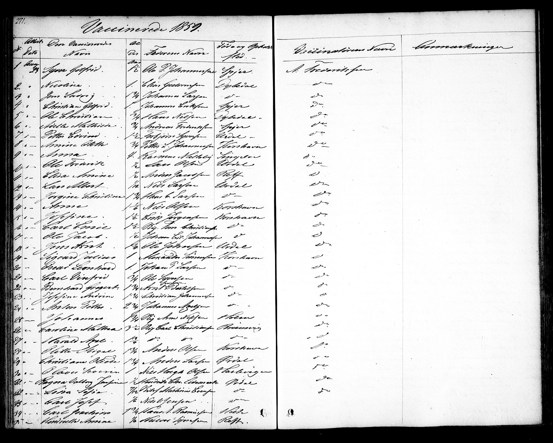 Hvaler prestekontor Kirkebøker, SAO/A-2001/F/Fa/L0006: Parish register (official) no. I 6, 1846-1863, p. 271