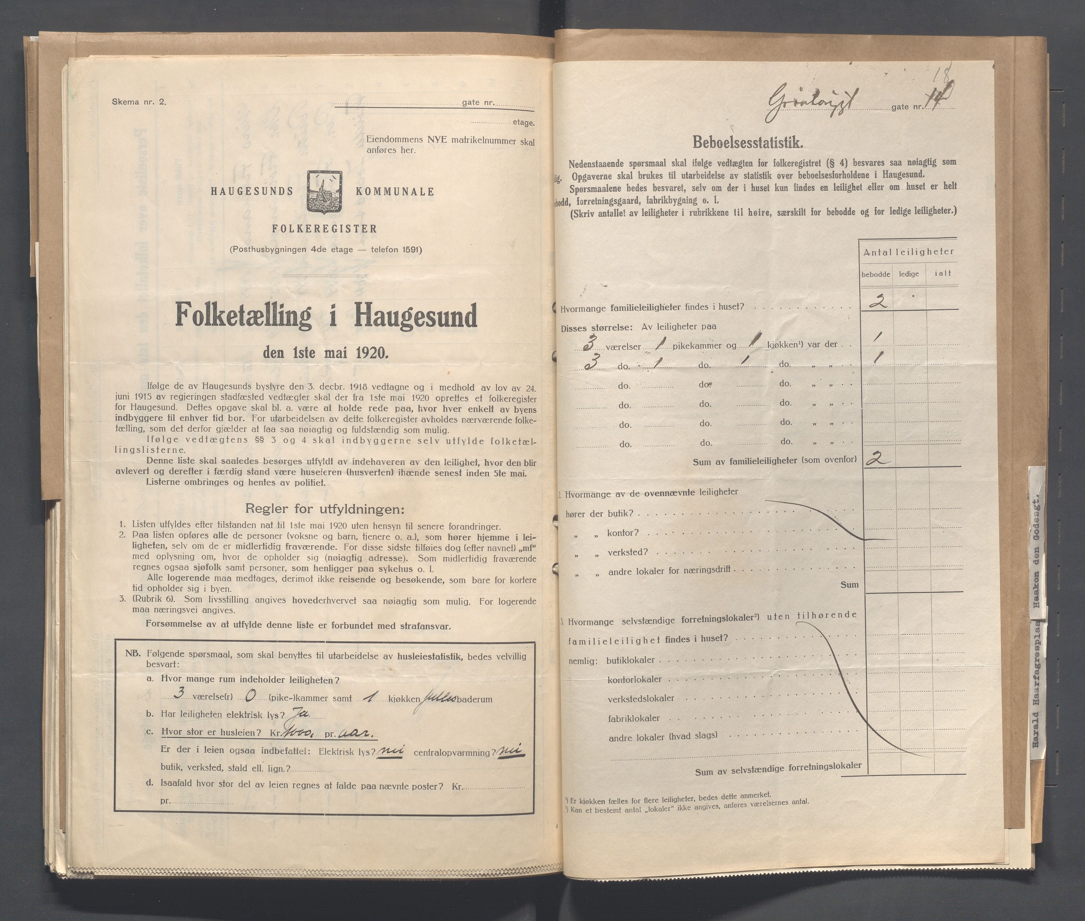 IKAR, Local census 1.5.1920 for Haugesund, 1920, p. 1115