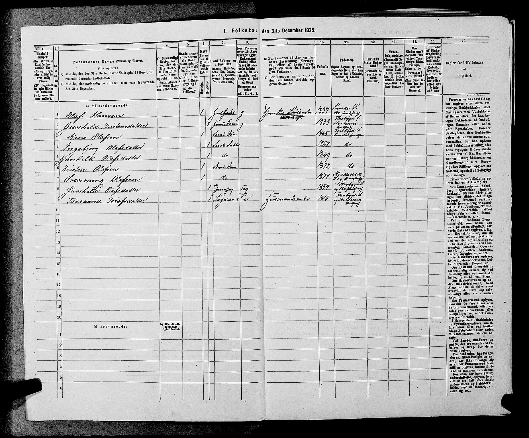 SAKO, 1875 census for 0829P Kviteseid, 1875, p. 958