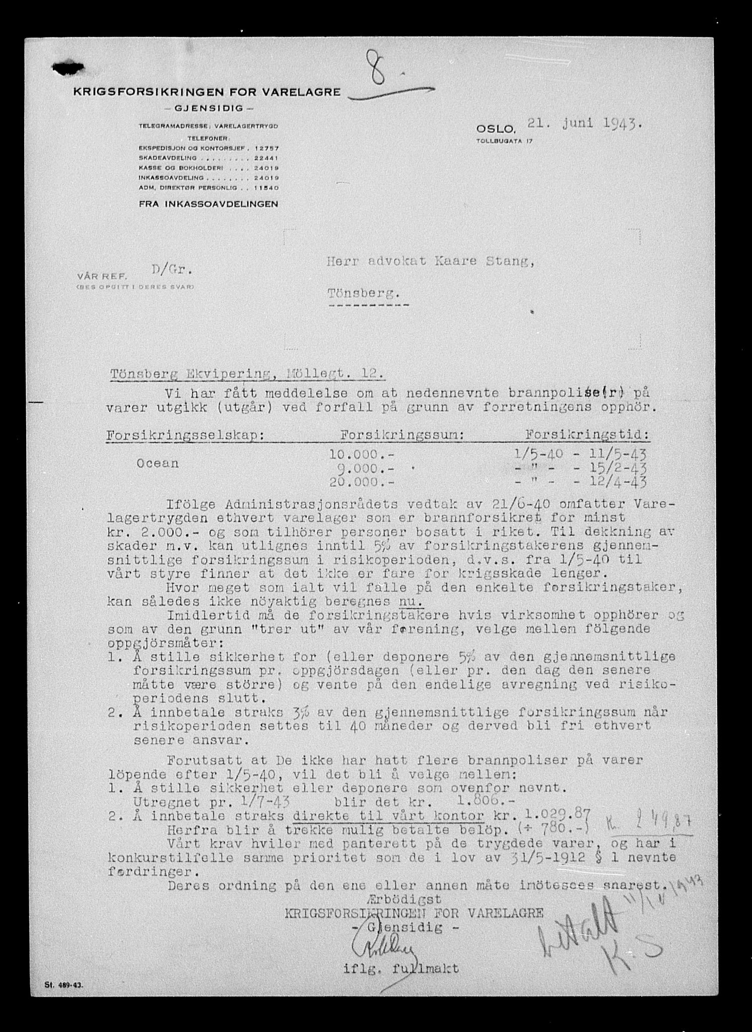 Justisdepartementet, Tilbakeføringskontoret for inndratte formuer, AV/RA-S-1564/H/Hc/Hcd/L1004: --, 1945-1947, p. 27