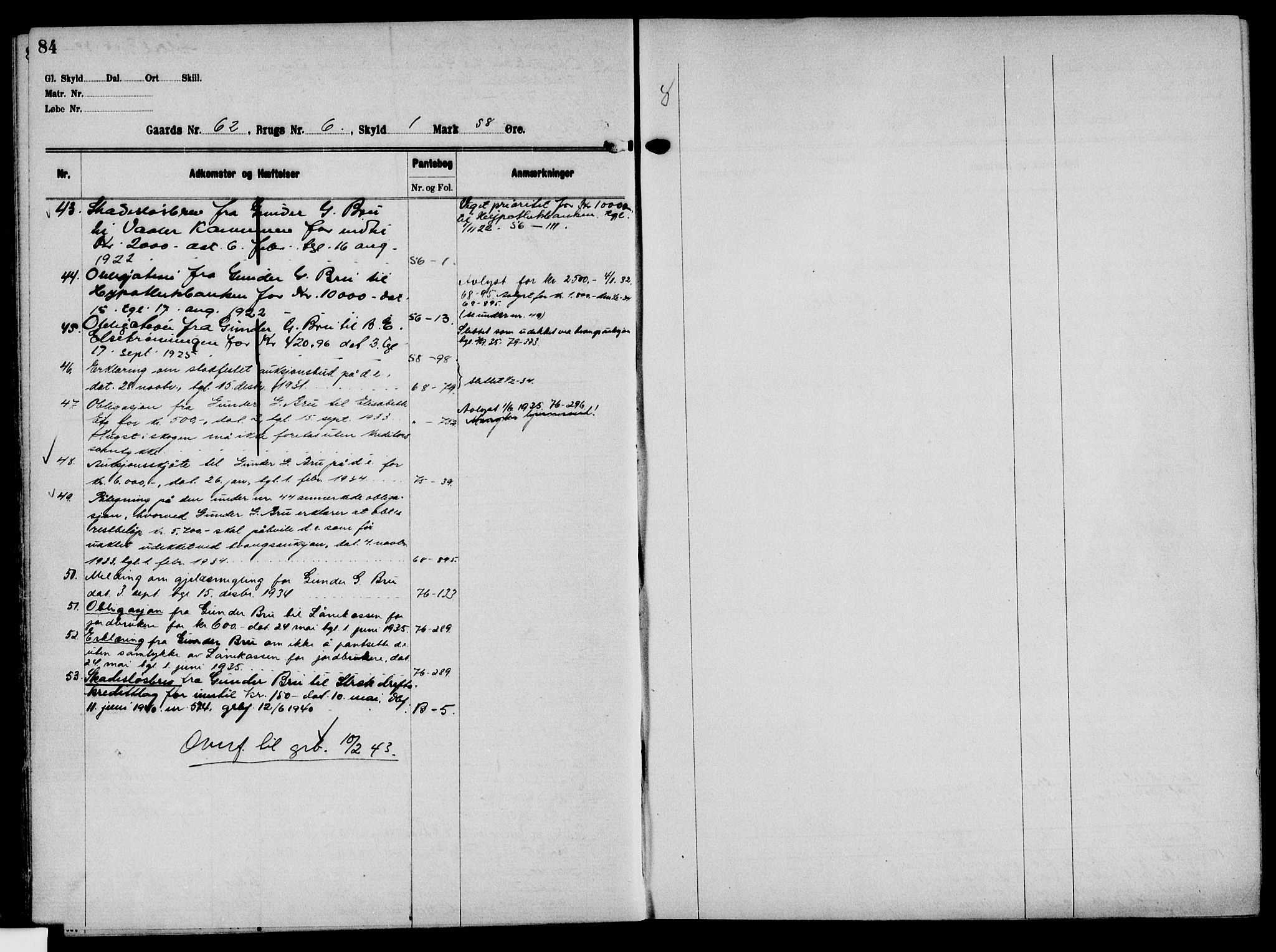 Solør tingrett, AV/SAH-TING-008/H/Ha/Hak/L0005: Mortgage register no. V, 1900-1935, p. 84