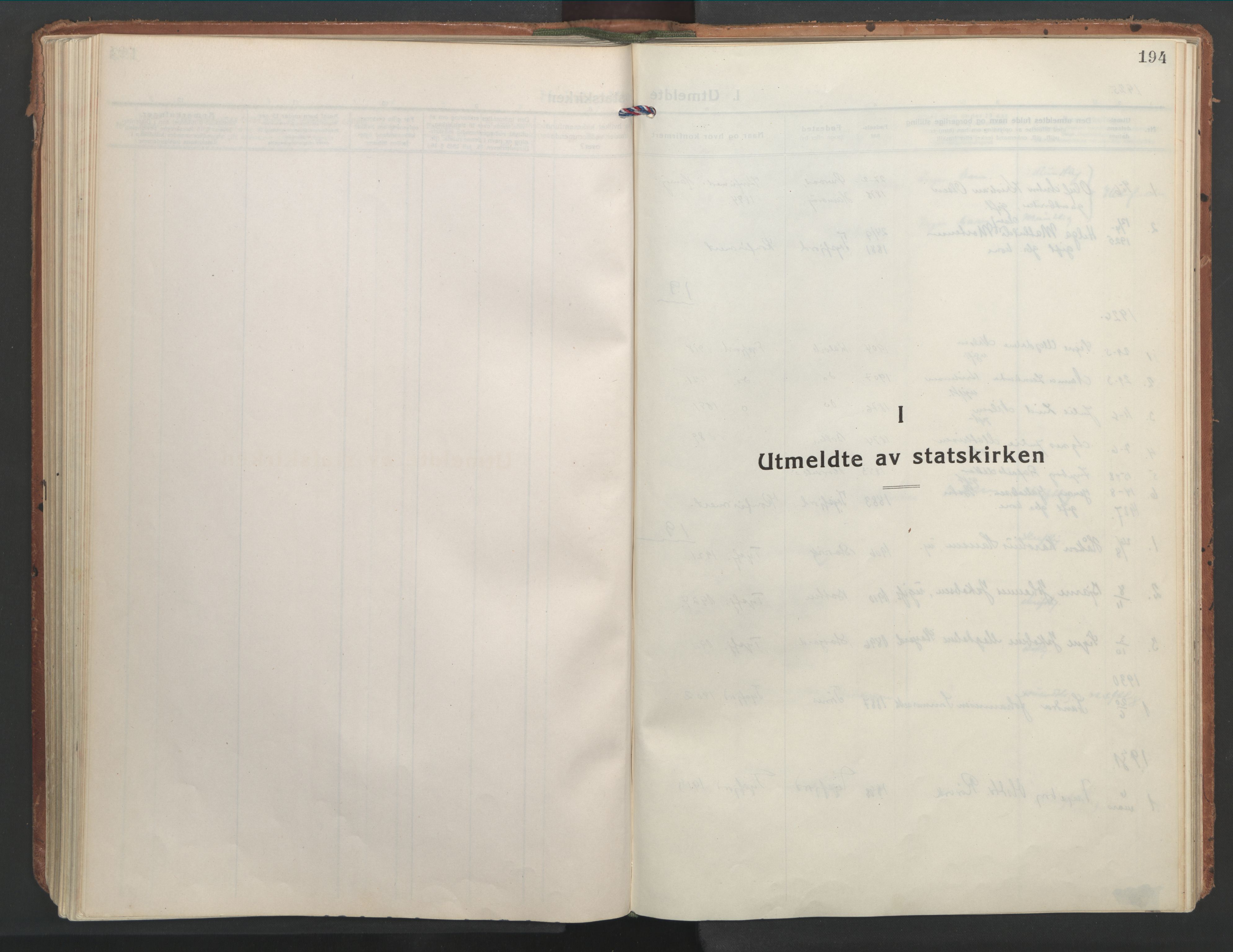 Ministerialprotokoller, klokkerbøker og fødselsregistre - Nordland, SAT/A-1459/861/L0873: Parish register (official) no. 861A08, 1923-1932, p. 194