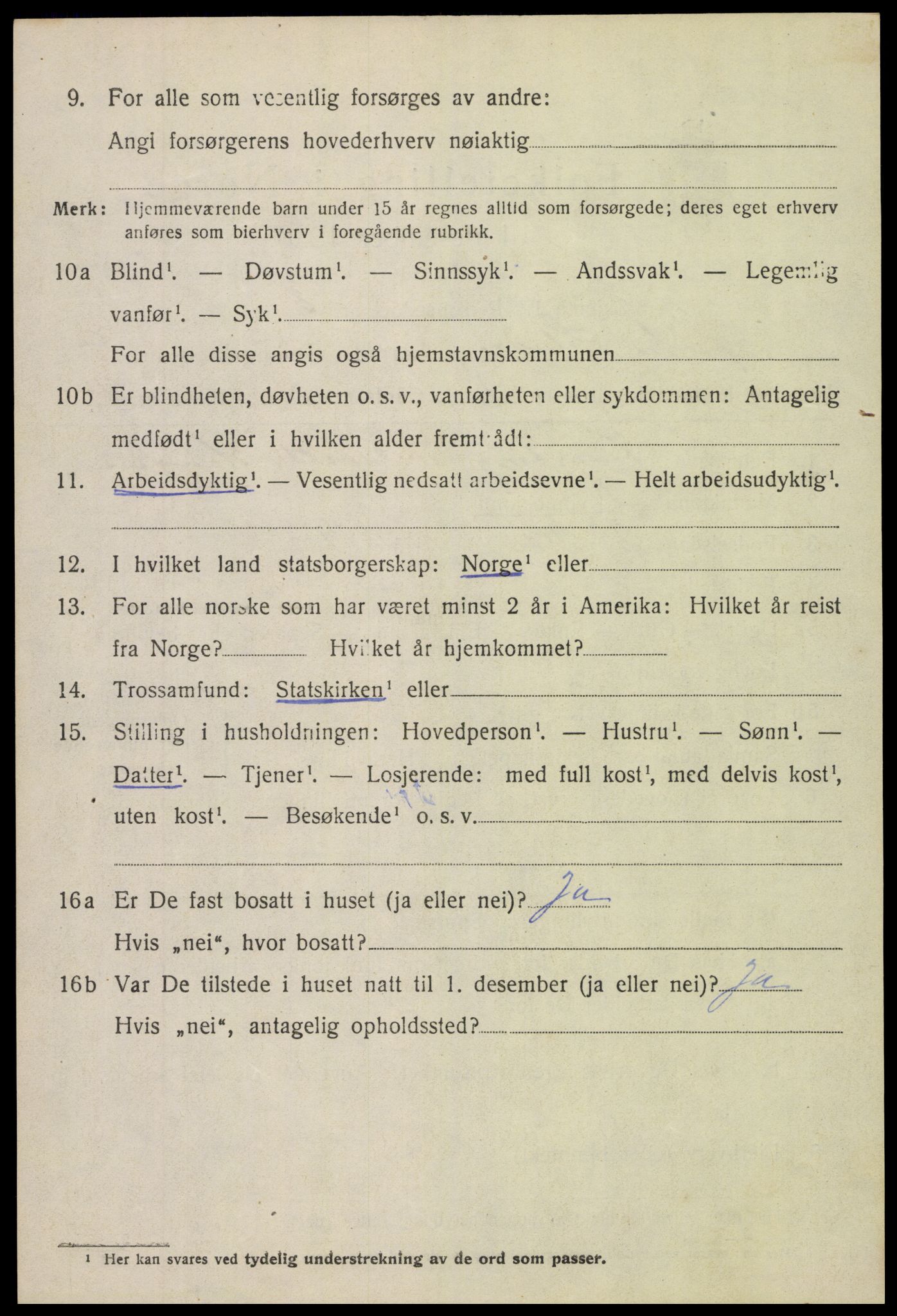 SAH, 1920 census for Øystre Slidre, 1920, p. 5886