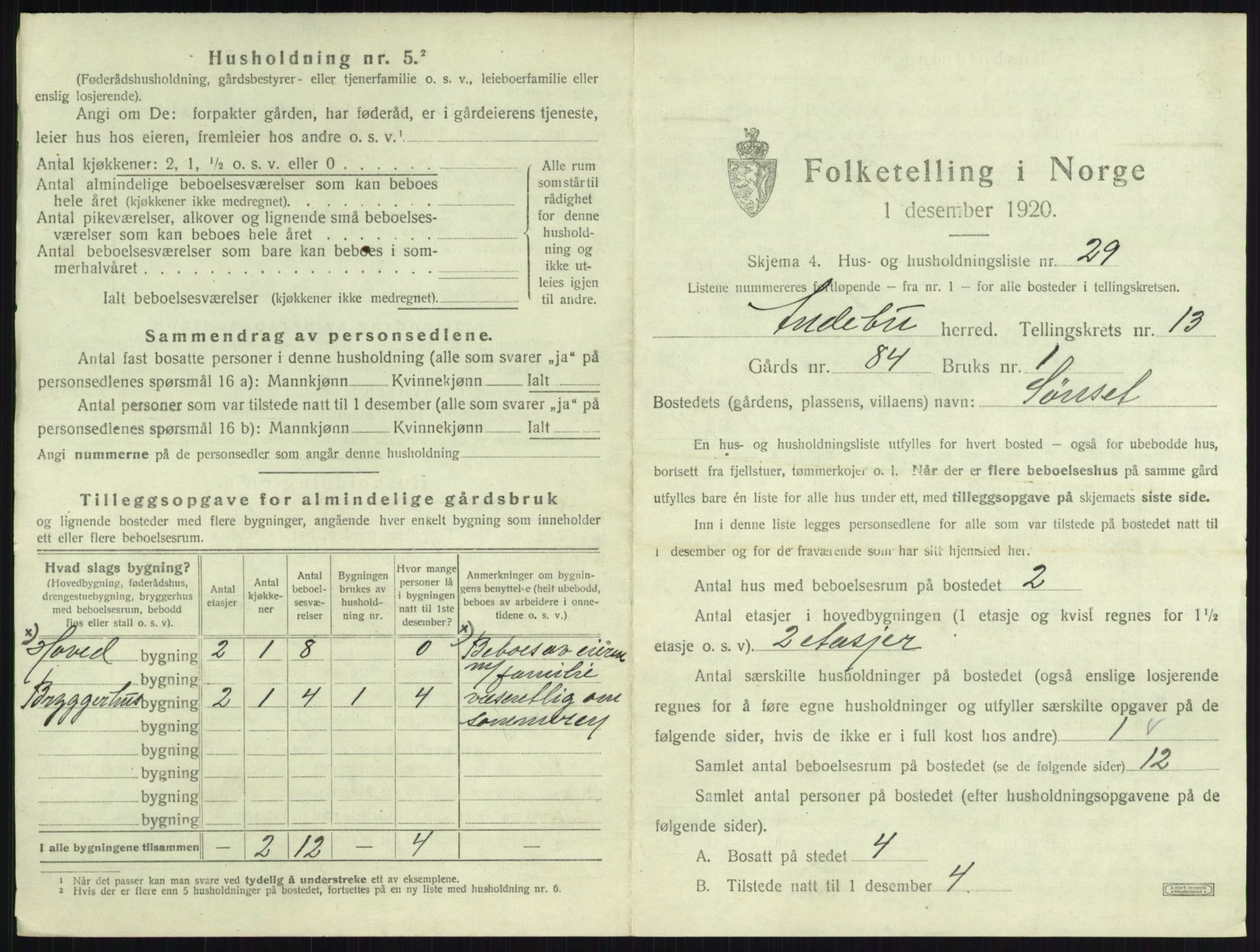 SAKO, 1920 census for Andebu, 1920, p. 781