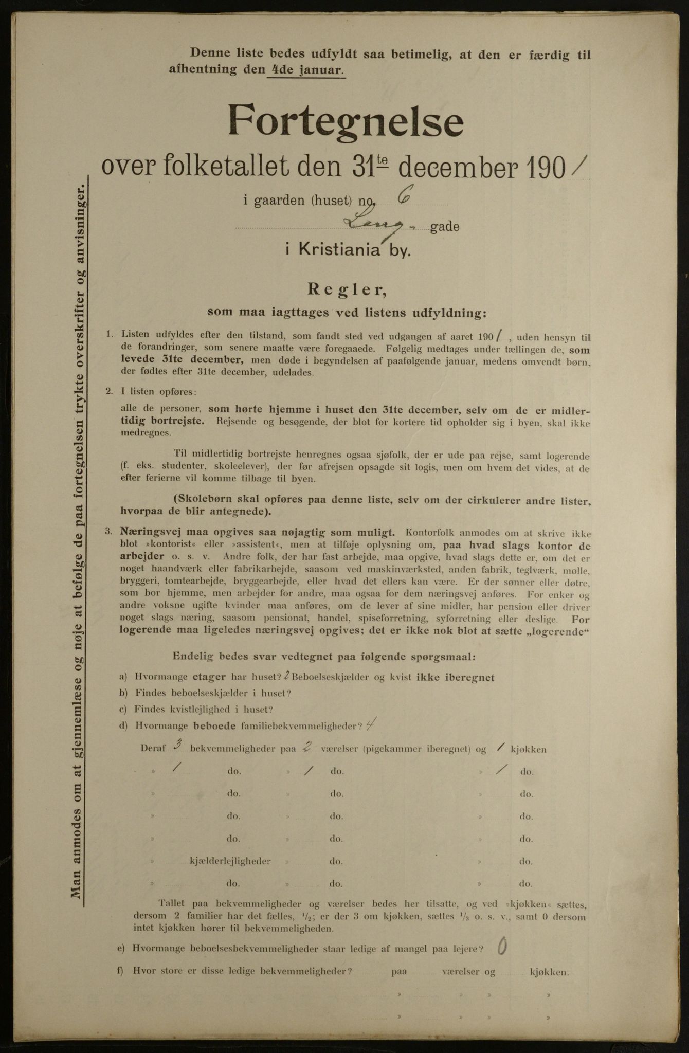 OBA, Municipal Census 1901 for Kristiania, 1901, p. 8712