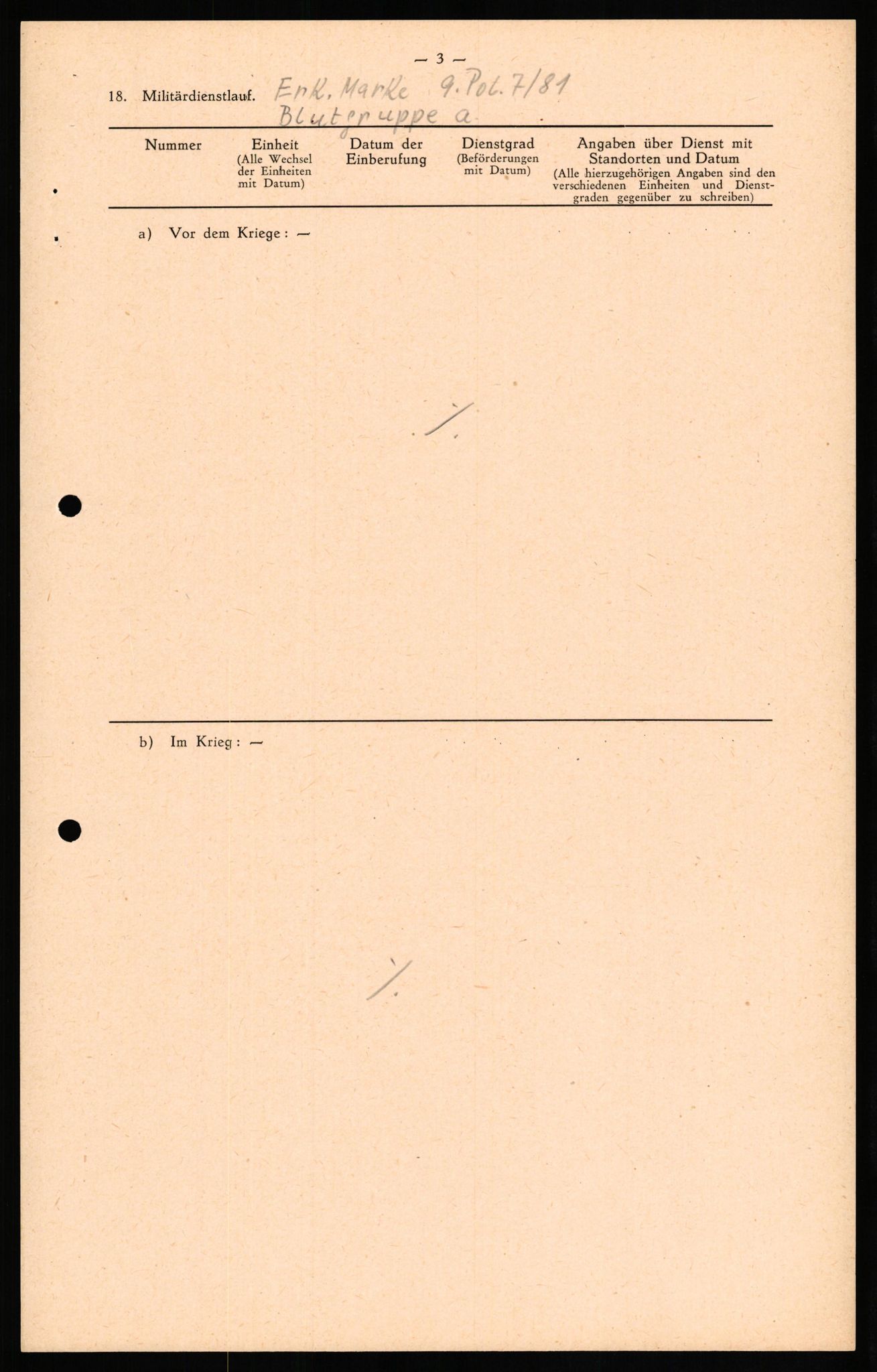 Forsvaret, Forsvarets overkommando II, AV/RA-RAFA-3915/D/Db/L0021: CI Questionaires. Tyske okkupasjonsstyrker i Norge. Tyskere., 1945-1946, p. 91