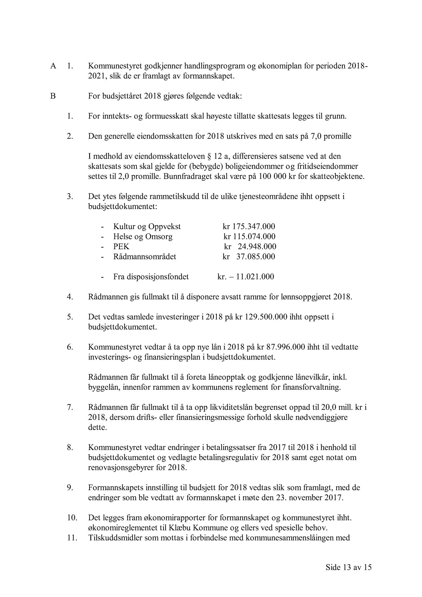 Klæbu Kommune, TRKO/KK/01-KS/L010: Kommunestyret - Møtedokumenter, 2017, p. 2874