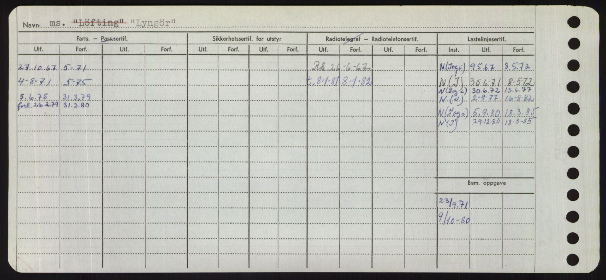 Sjøfartsdirektoratet med forløpere, Skipsmålingen, RA/S-1627/H/Hd/L0023: Fartøy, Lia-Løv, p. 472