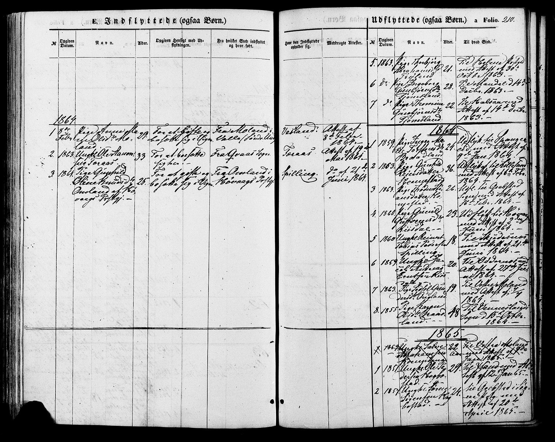 Nord-Audnedal sokneprestkontor, AV/SAK-1111-0032/F/Fa/Fab/L0002: Parish register (official) no. A 2, 1859-1882, p. 210