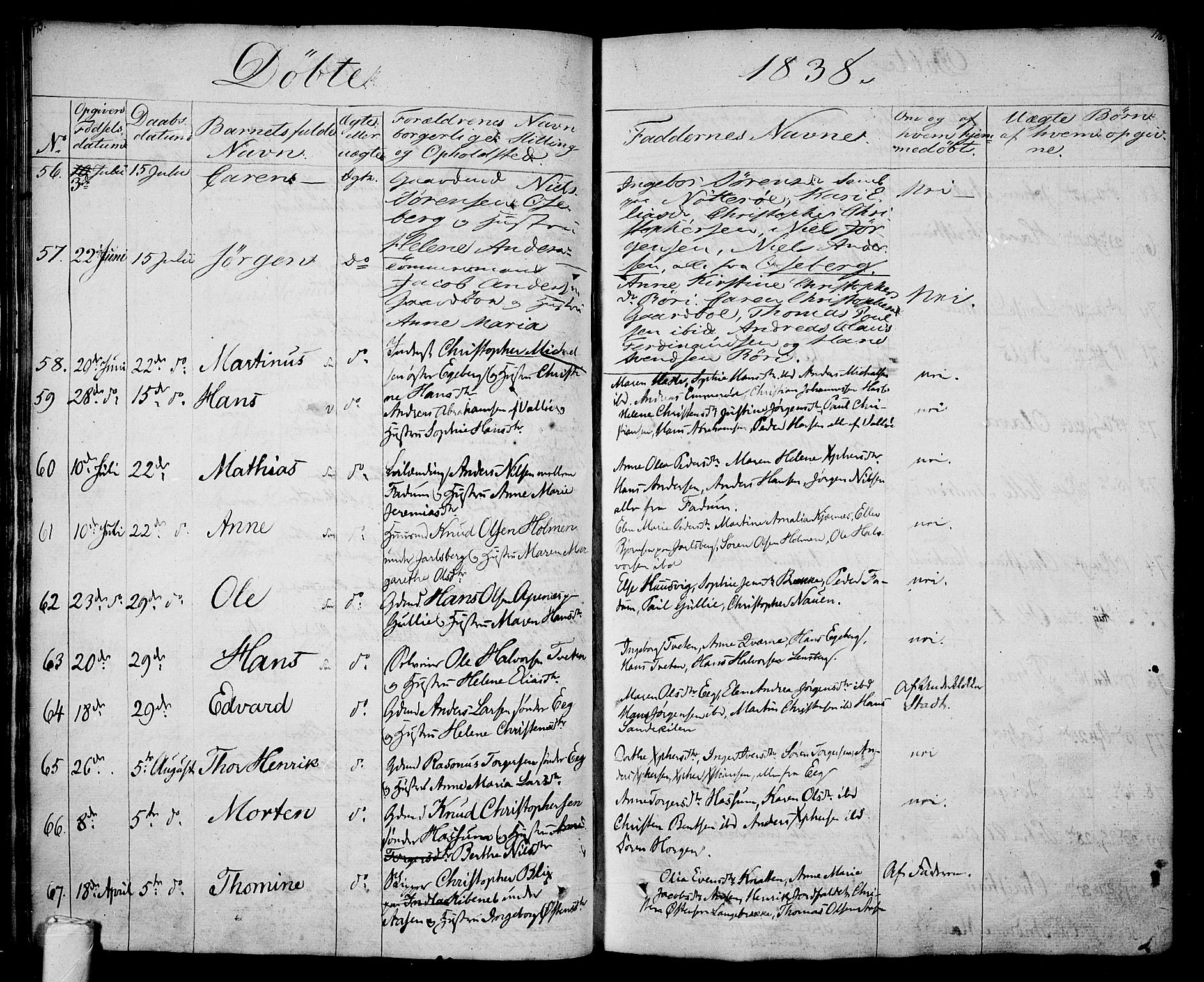 Sem kirkebøker, SAKO/A-5/F/Fa/L0005: Parish register (official) no. I 5, 1825-1842, p. 175-176