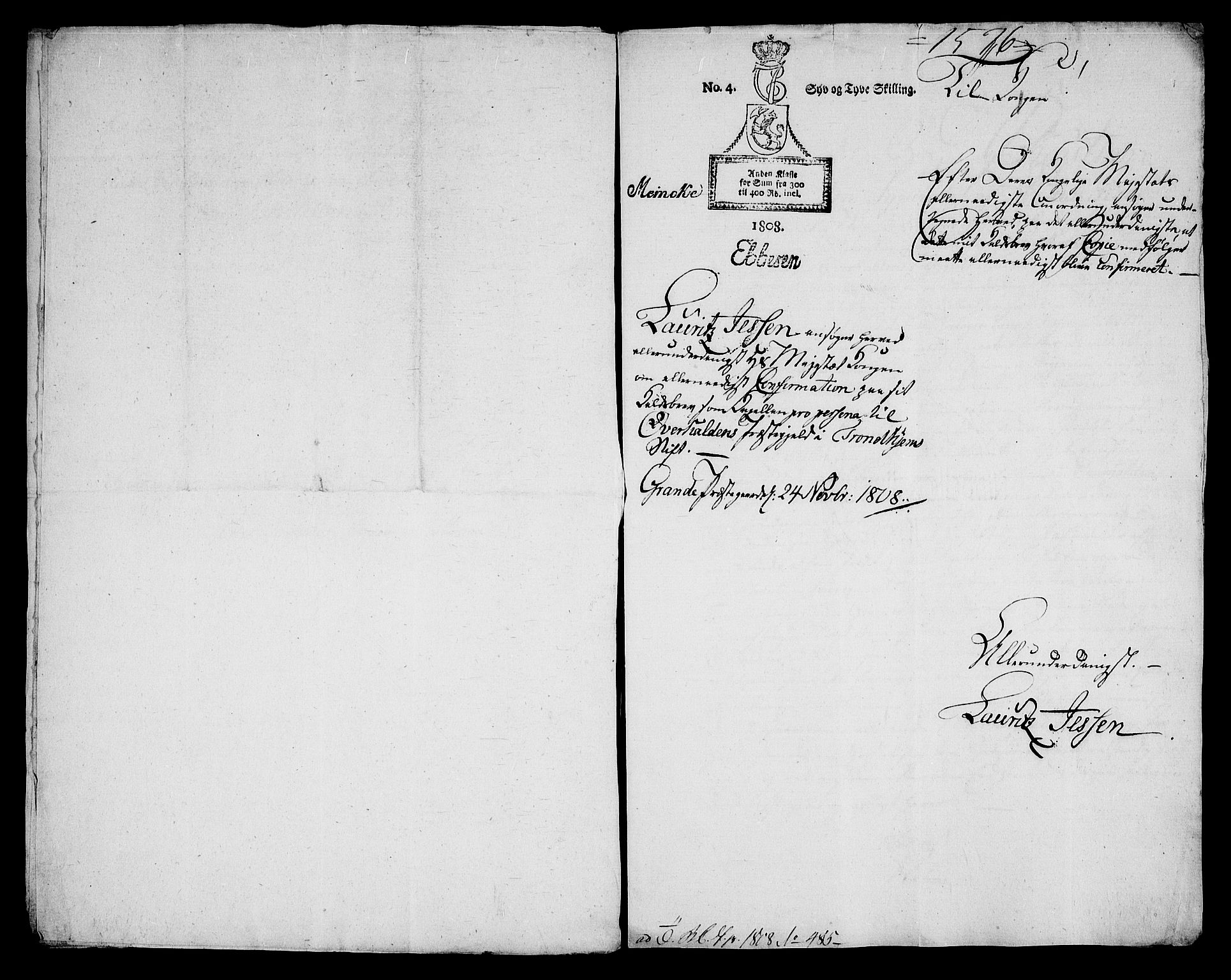 Danske Kanselli, Skapsaker, AV/RA-EA-4061/F/L0118: Skap 16, pakke 49, 1808, p. 33