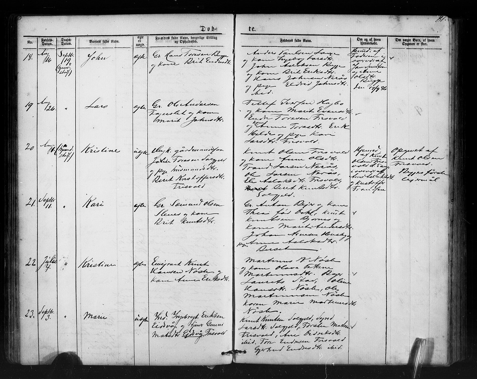 Ministerialprotokoller, klokkerbøker og fødselsregistre - Møre og Romsdal, AV/SAT-A-1454/552/L0638: Parish register (copy) no. 552C01, 1867-1902, p. 81