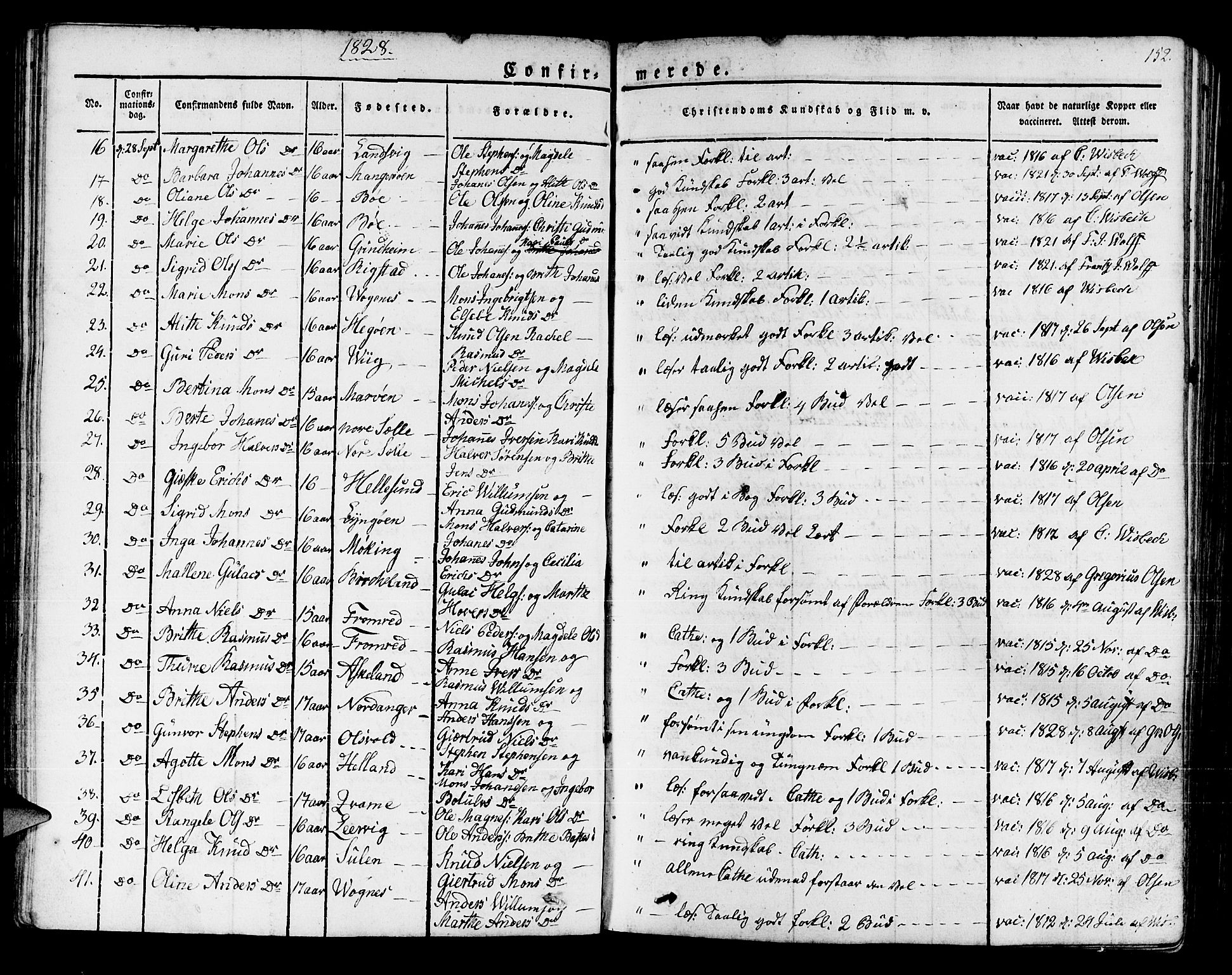 Manger sokneprestembete, SAB/A-76801/H/Haa: Parish register (official) no. A 4, 1824-1838, p. 152
