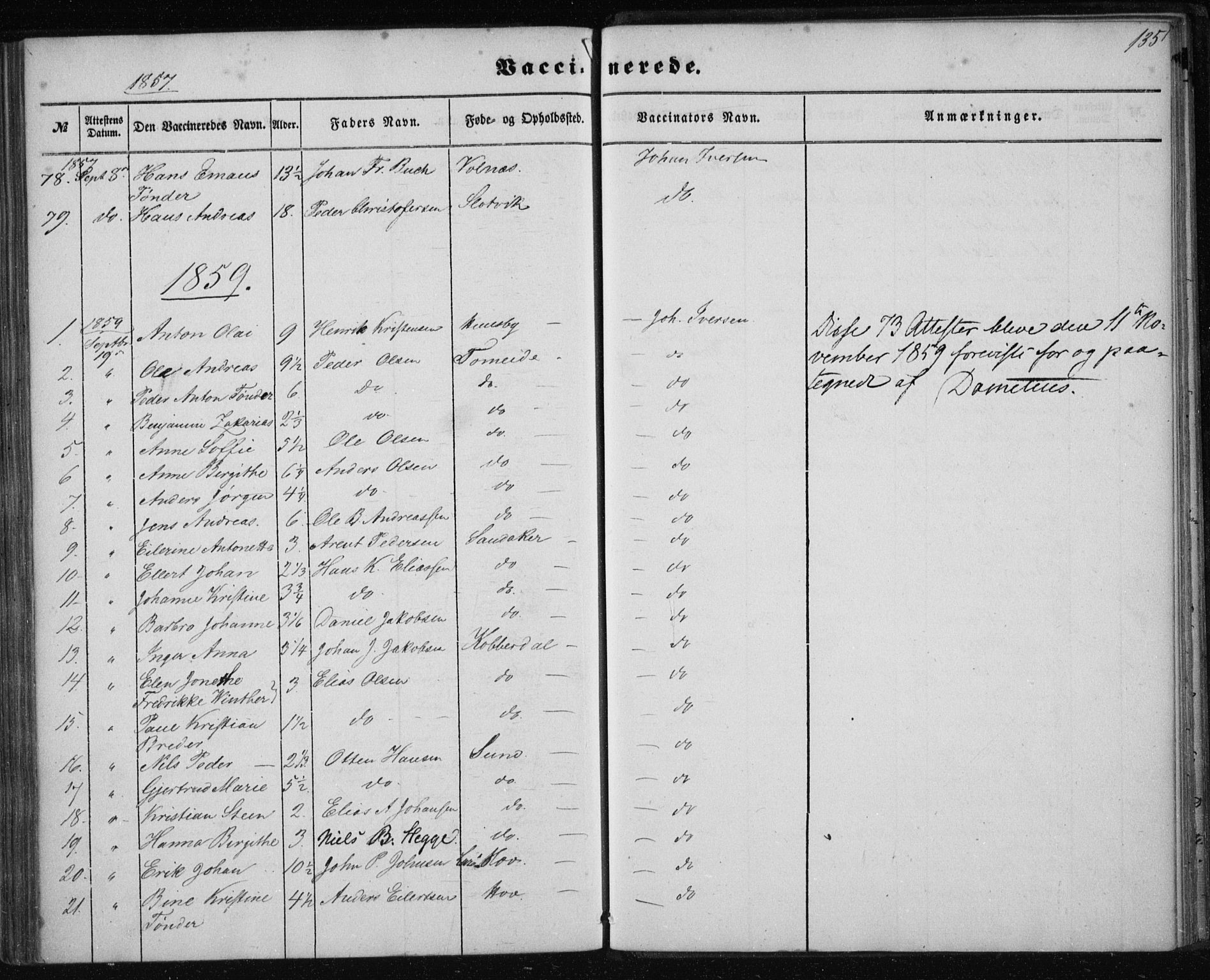 Ministerialprotokoller, klokkerbøker og fødselsregistre - Nordland, AV/SAT-A-1459/835/L0523: Parish register (official) no. 835A01, 1855-1865, p. 135