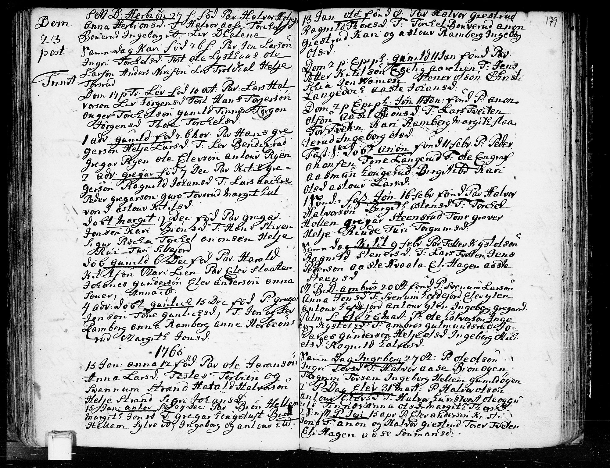 Heddal kirkebøker, SAKO/A-268/F/Fa/L0003: Parish register (official) no. I 3, 1723-1783, p. 179