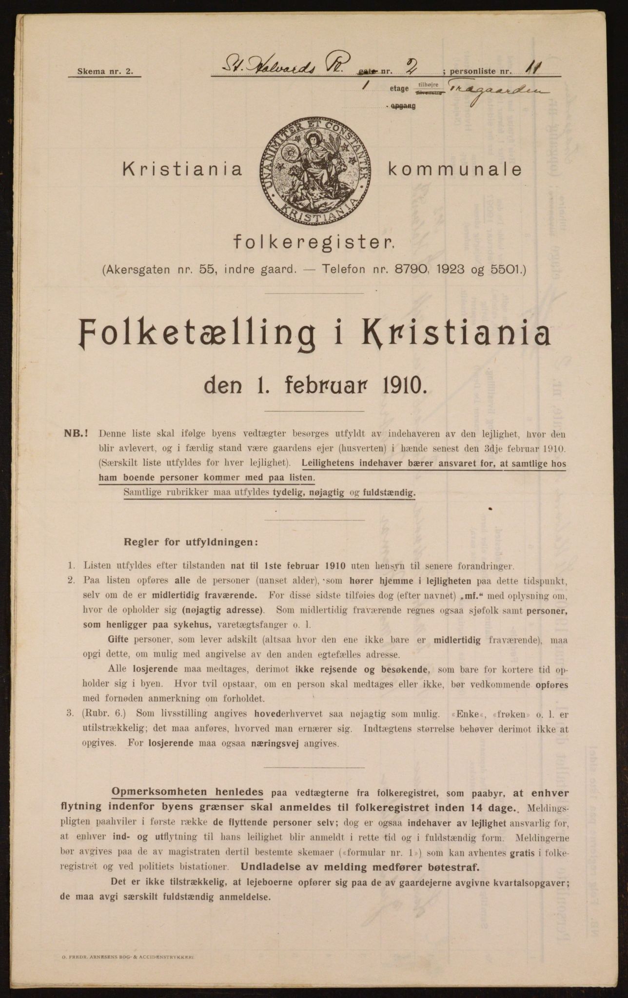 OBA, Municipal Census 1910 for Kristiania, 1910, p. 84059