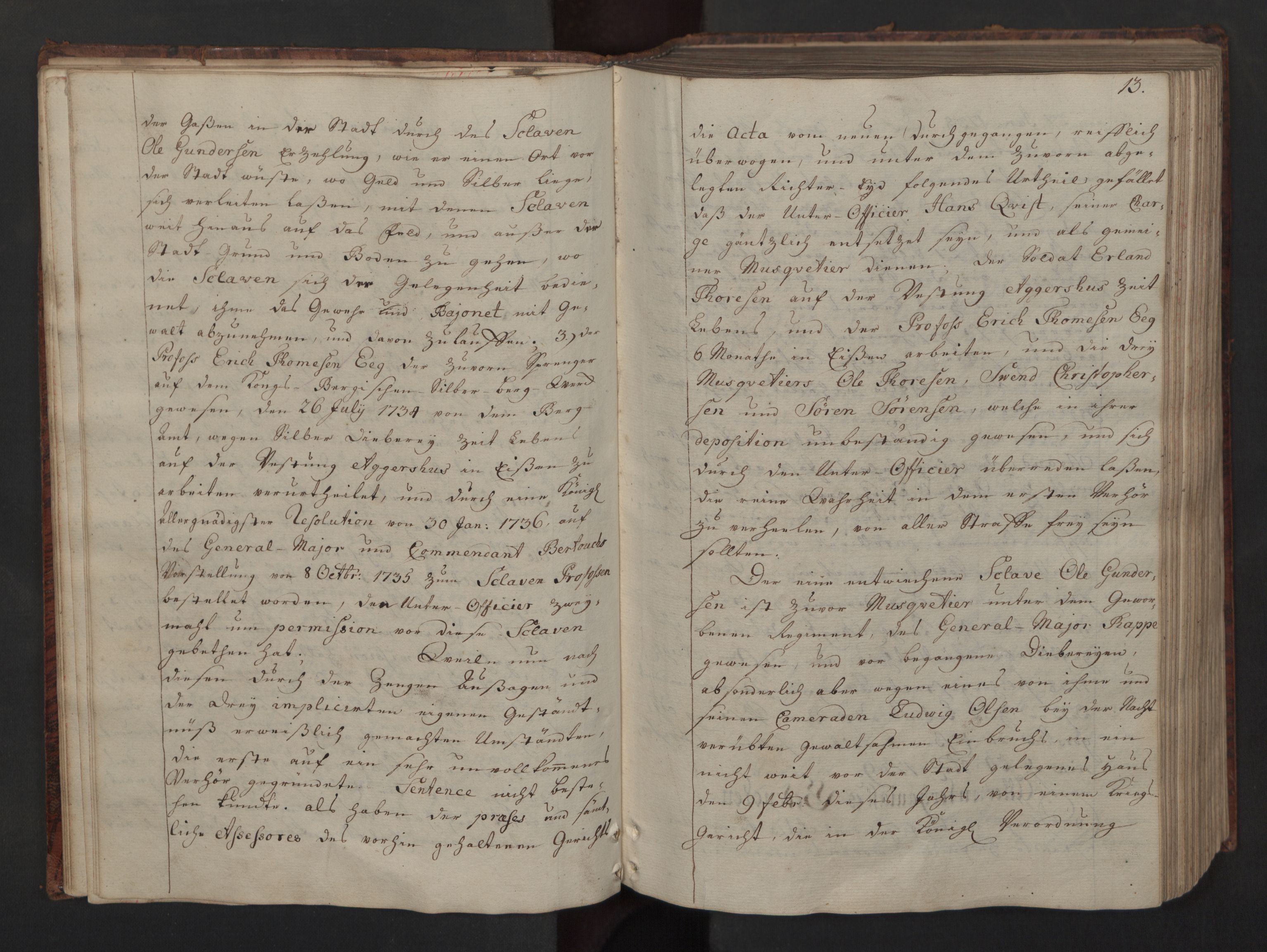 Forsvaret, Generalauditøren, AV/RA-RAFA-1772/F/Fg/Fga/L0010: Justitsprotokoller, 1739-1741, p. 12b-13a