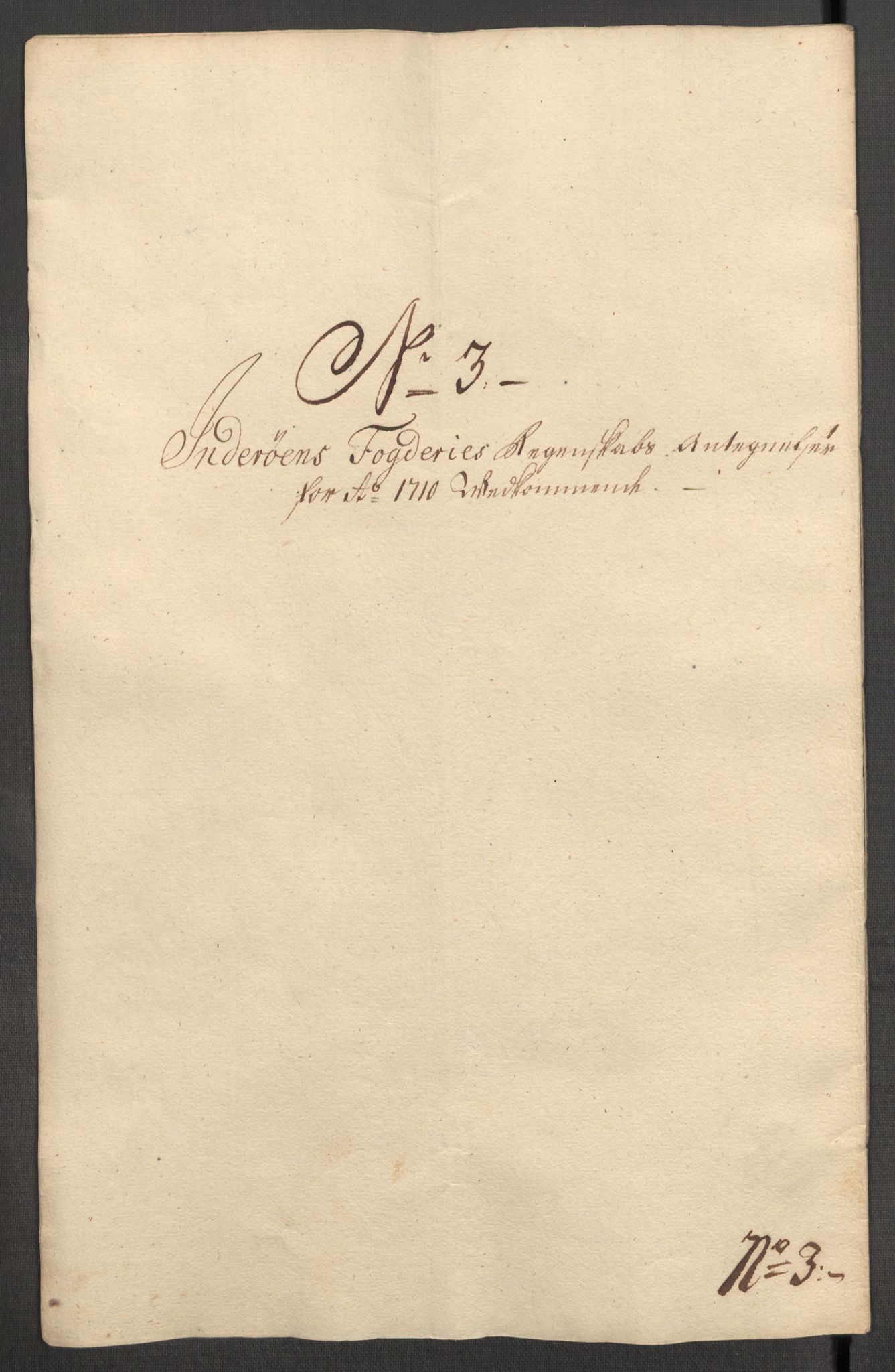 Rentekammeret inntil 1814, Reviderte regnskaper, Fogderegnskap, AV/RA-EA-4092/R63/L4318: Fogderegnskap Inderøy, 1710, p. 297