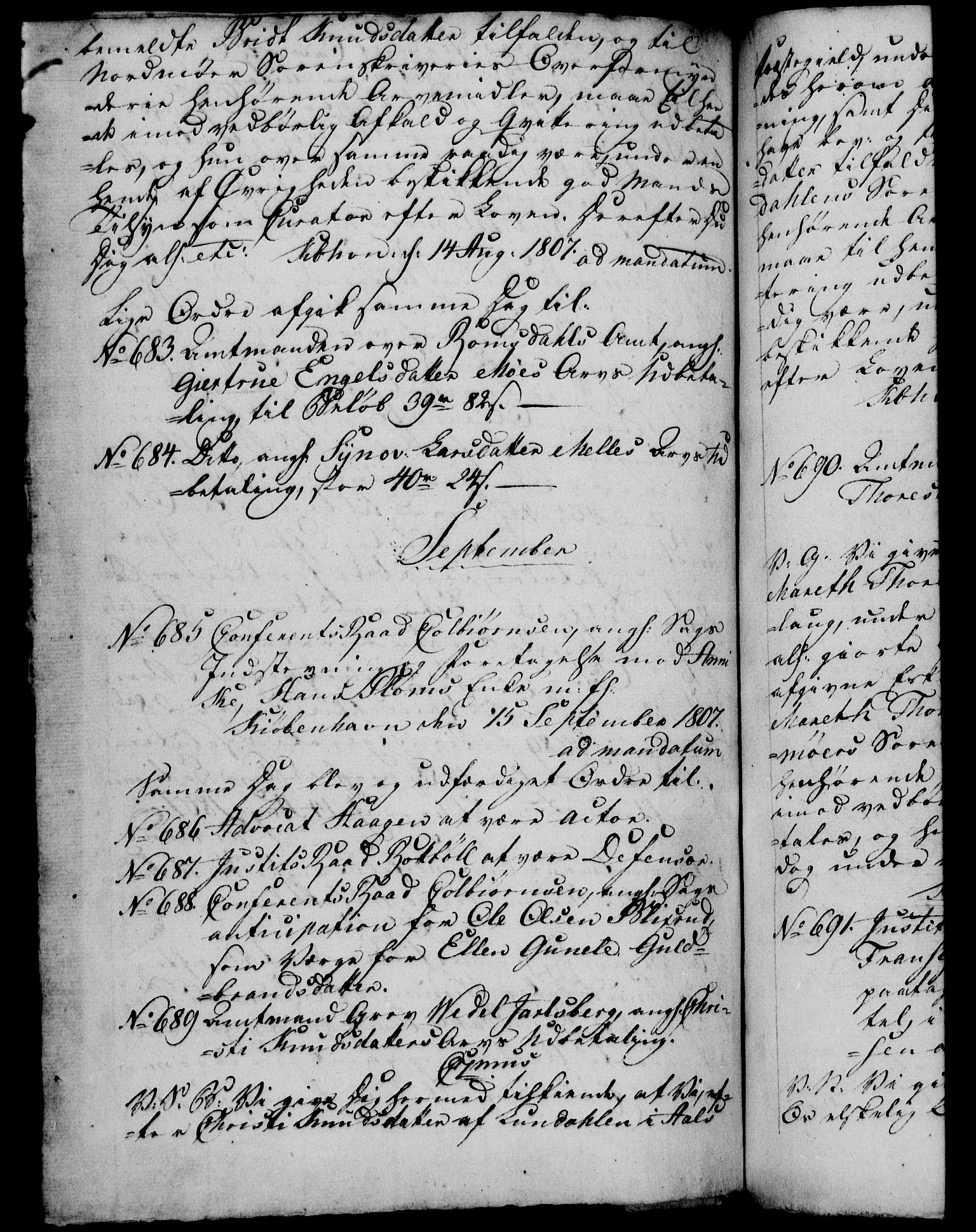 Danske Kanselli 1800-1814, RA/EA-3024/H/Hf/Hfb/Hfba/L0003: Registranter, 1805-1807, p. 413b