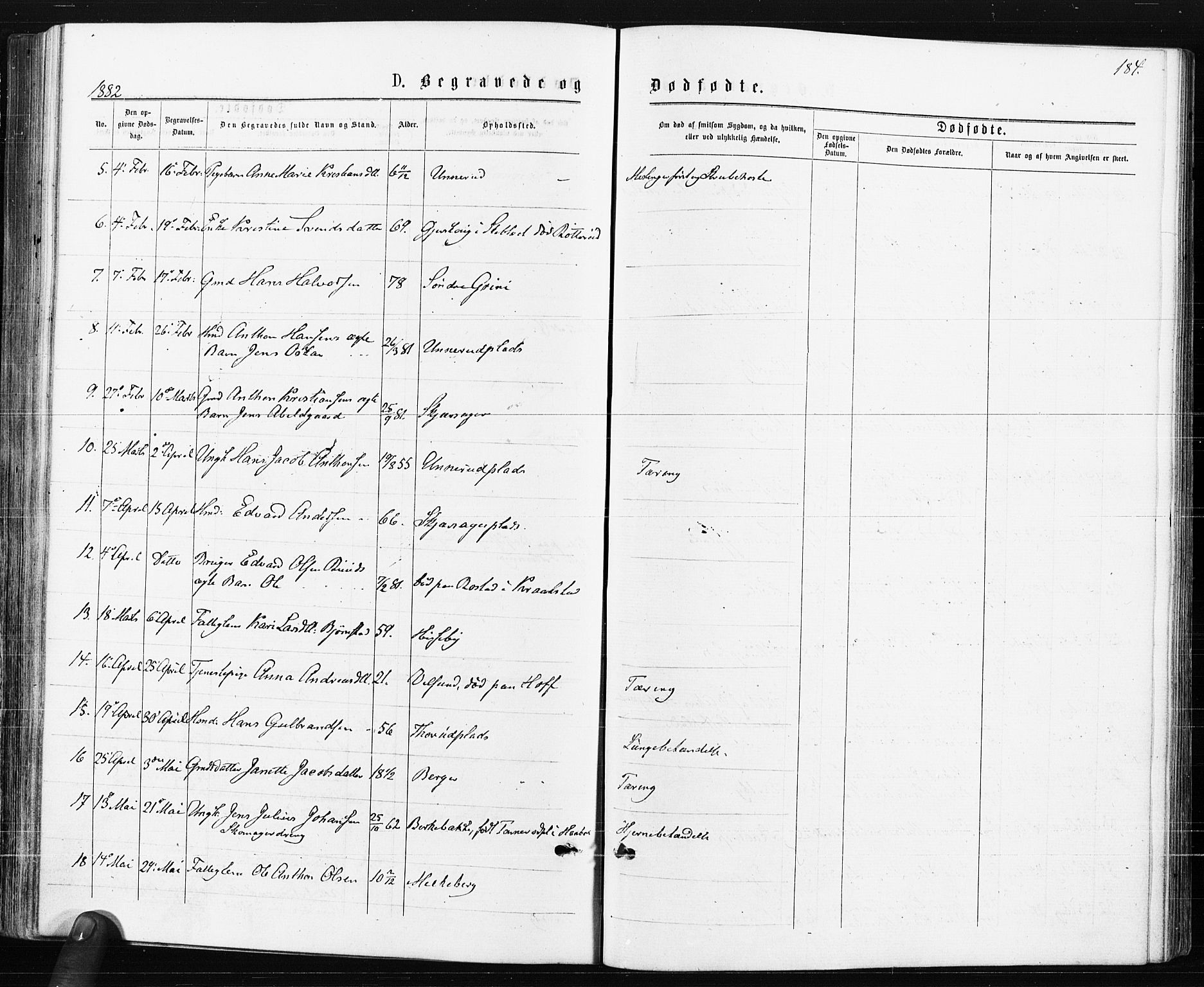 Spydeberg prestekontor Kirkebøker, AV/SAO-A-10924/F/Fa/L0007: Parish register (official) no. I 7, 1875-1885, p. 184