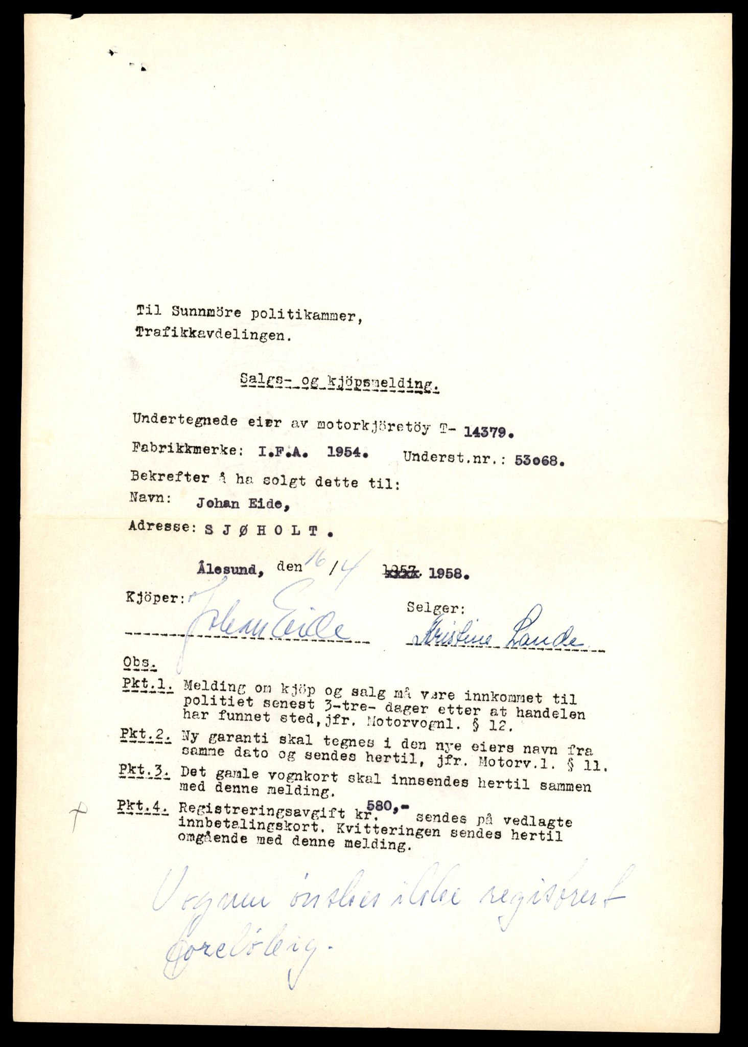 Møre og Romsdal vegkontor - Ålesund trafikkstasjon, AV/SAT-A-4099/F/Fe/L0045: Registreringskort for kjøretøy T 14320 - T 14444, 1927-1998, p. 1559