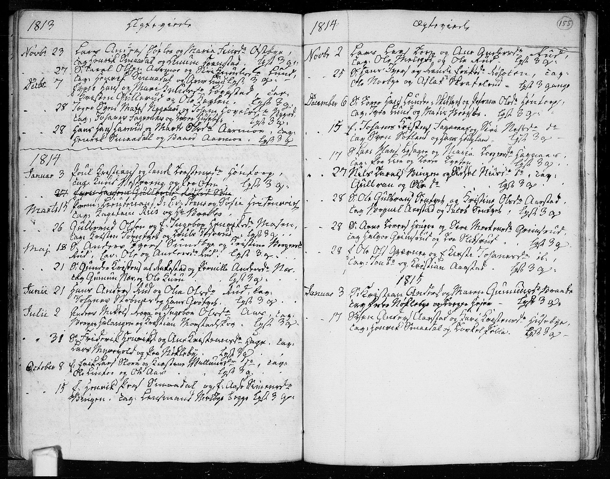 Trøgstad prestekontor Kirkebøker, SAO/A-10925/F/Fa/L0005: Parish register (official) no. I 5, 1784-1814, p. 155