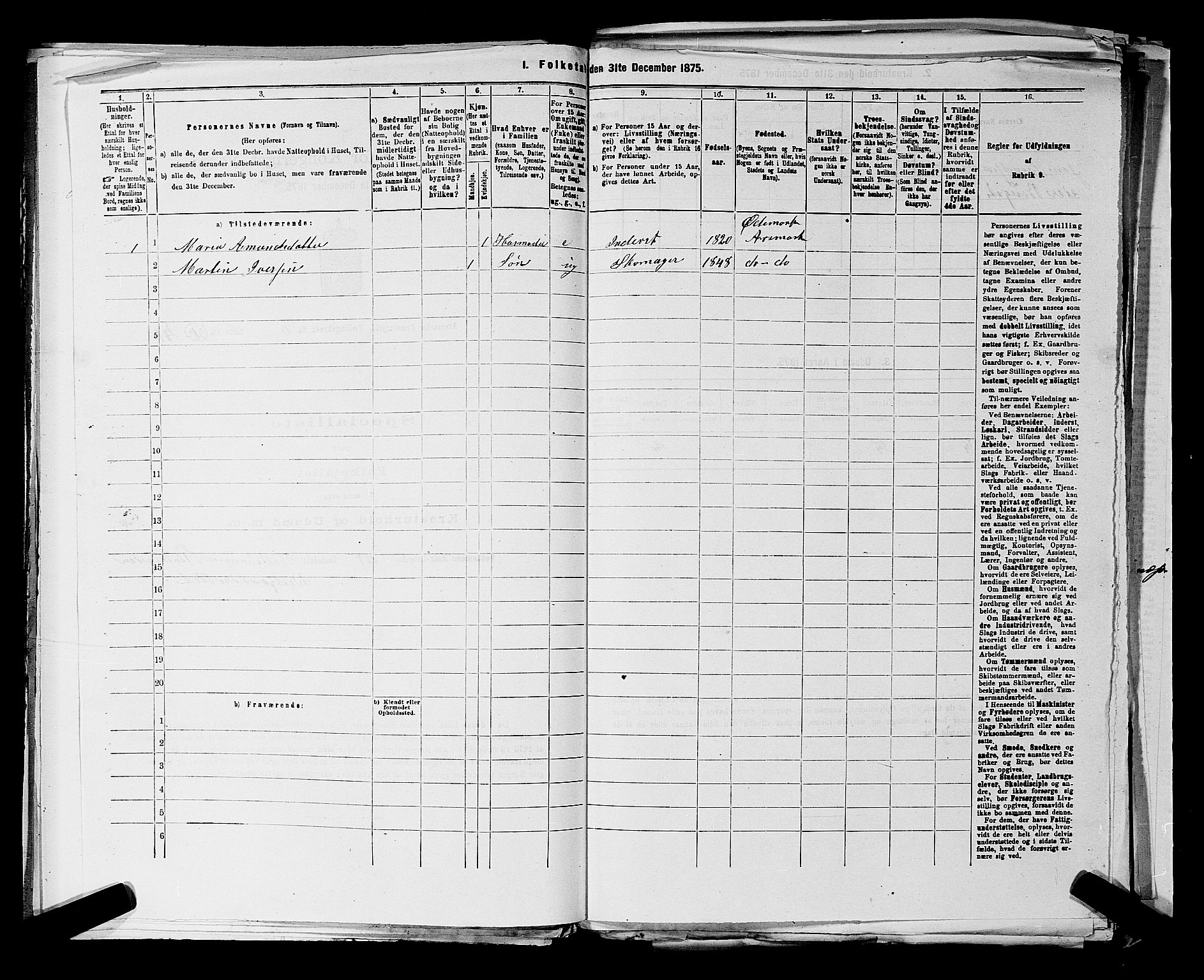 RA, 1875 census for 0118P Aremark, 1875, p. 897
