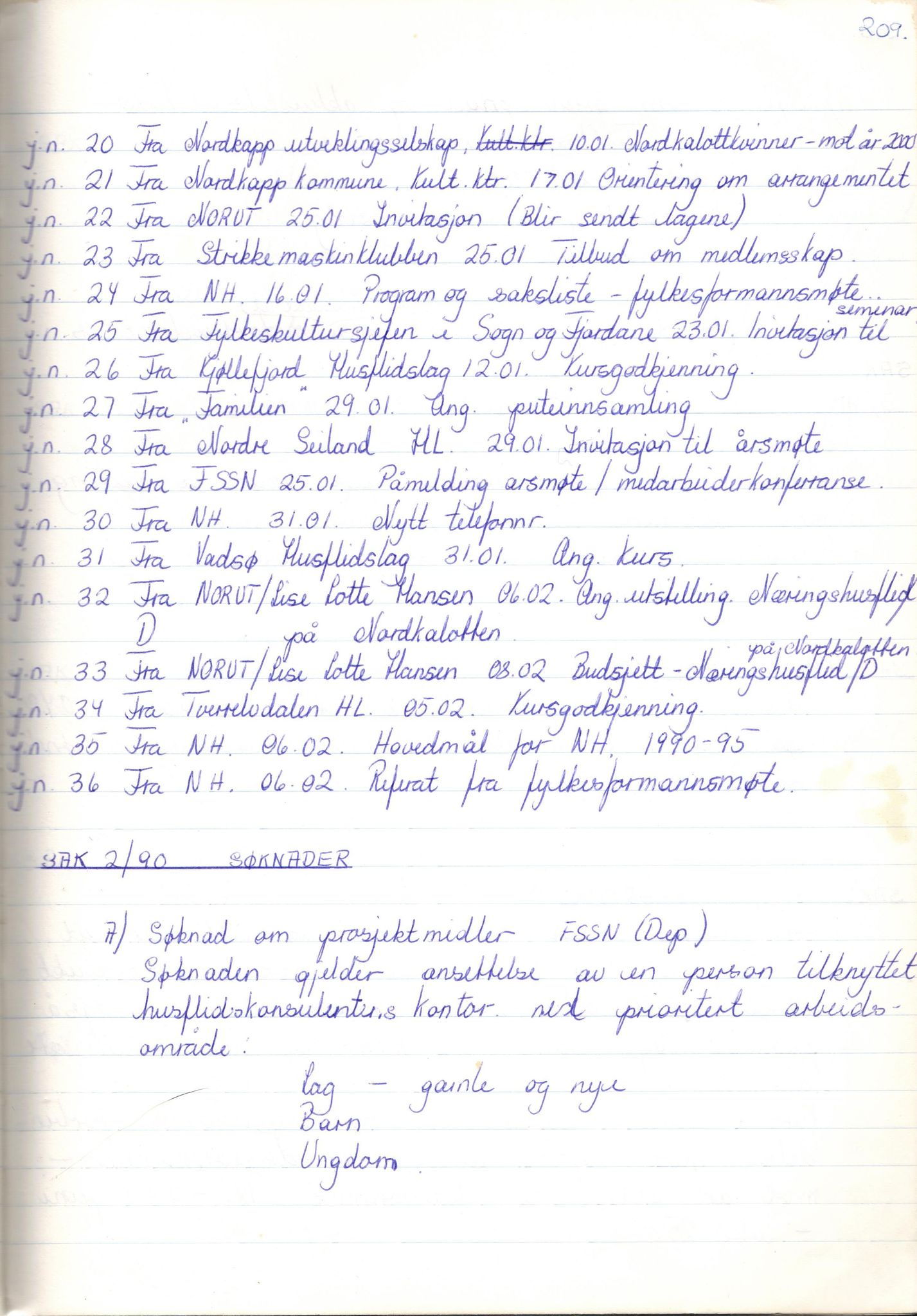 Finnmark Husflidslag, FMFB/A-1134/A/L0003: Møtebok, 1983-1994, p. 296