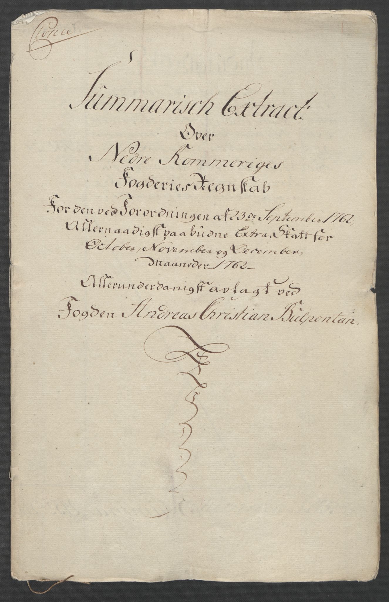 Rentekammeret inntil 1814, Reviderte regnskaper, Fogderegnskap, AV/RA-EA-4092/R11/L0687: Ekstraskatten Nedre Romerike, 1762, p. 9