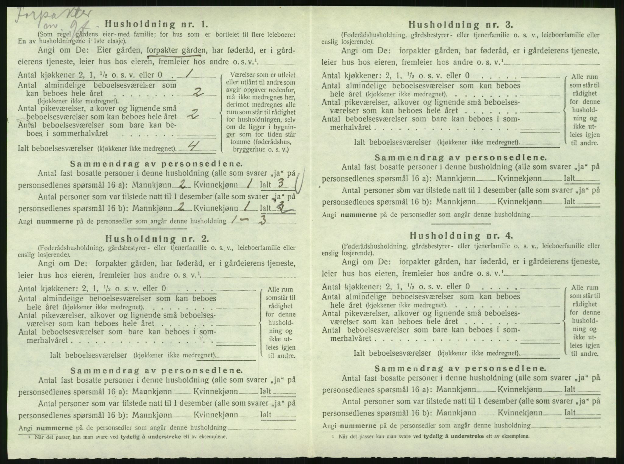 SAT, 1920 census for Hattfjelldal, 1920, p. 287