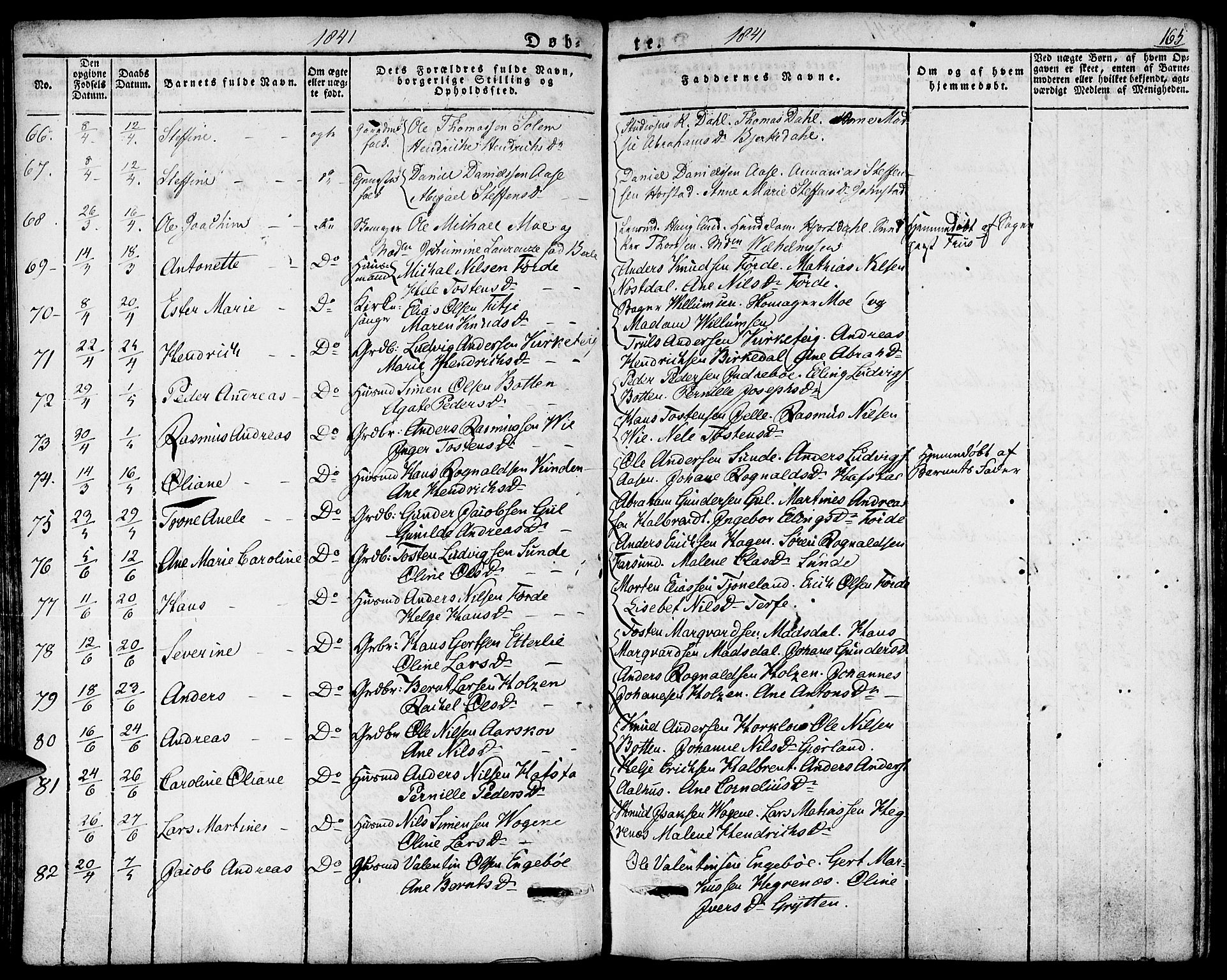 Førde sokneprestembete, SAB/A-79901/H/Haa/Haaa/L0006: Parish register (official) no. A 6, 1821-1842, p. 165