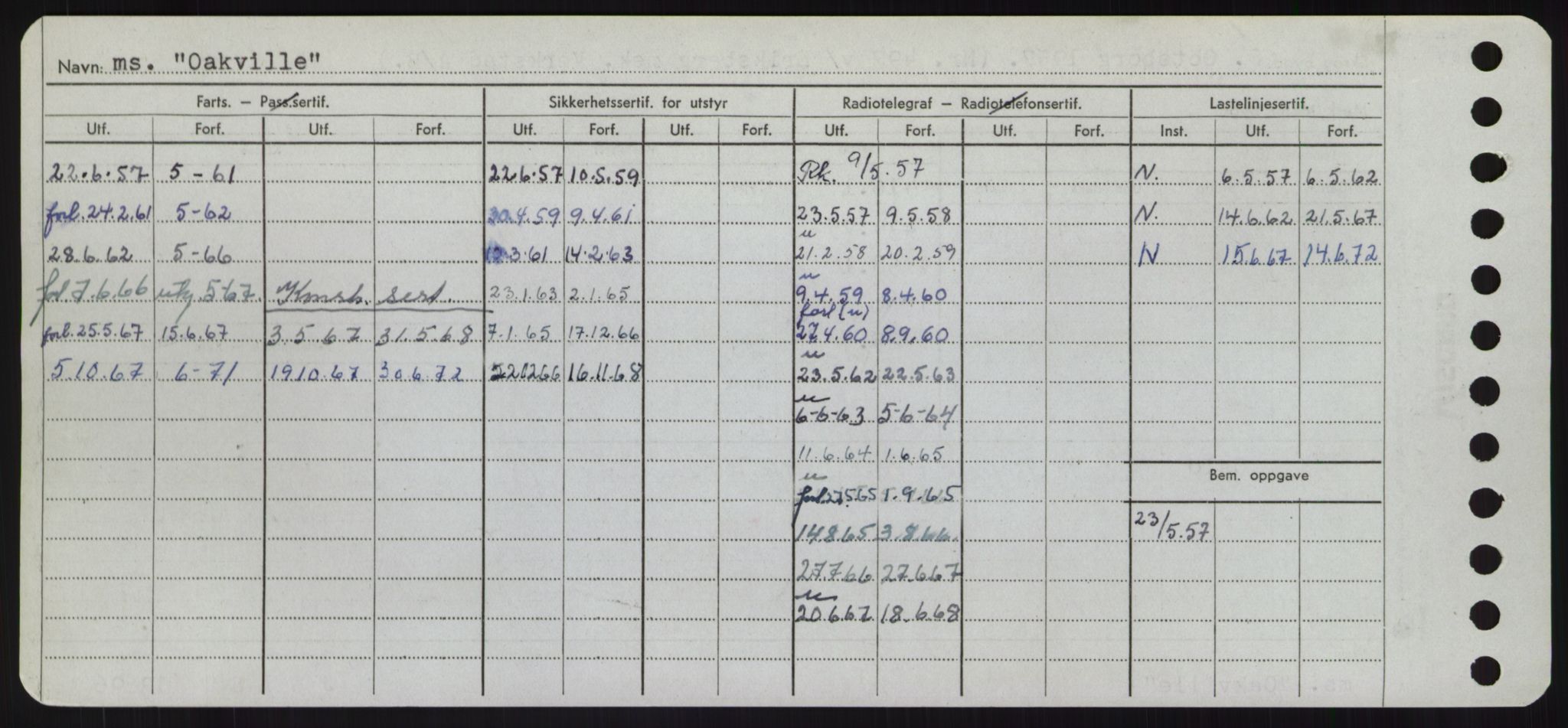 Sjøfartsdirektoratet med forløpere, Skipsmålingen, RA/S-1627/H/Hd/L0028: Fartøy, O, p. 30