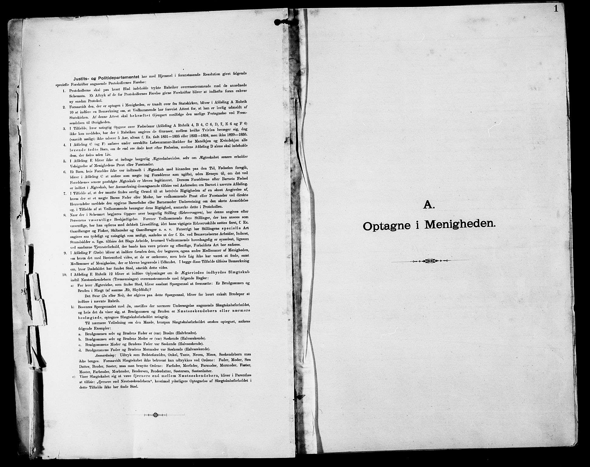 Stavanger amt*, SAST/-: Dissenter register no. -, 1892-1902, p. 1