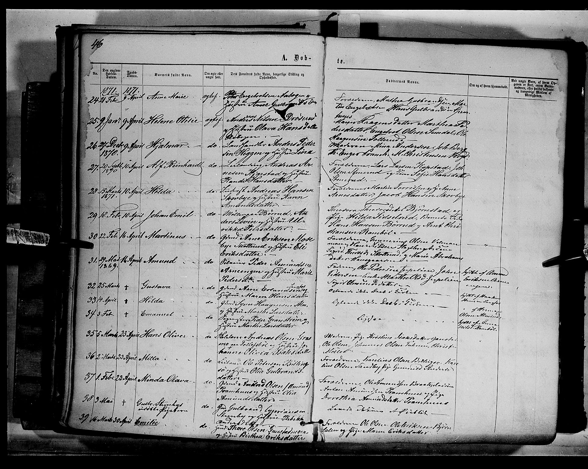 Eidskog prestekontor, AV/SAH-PREST-026/H/Ha/Haa/L0002: Parish register (official) no. 2, 1867-1878, p. 46