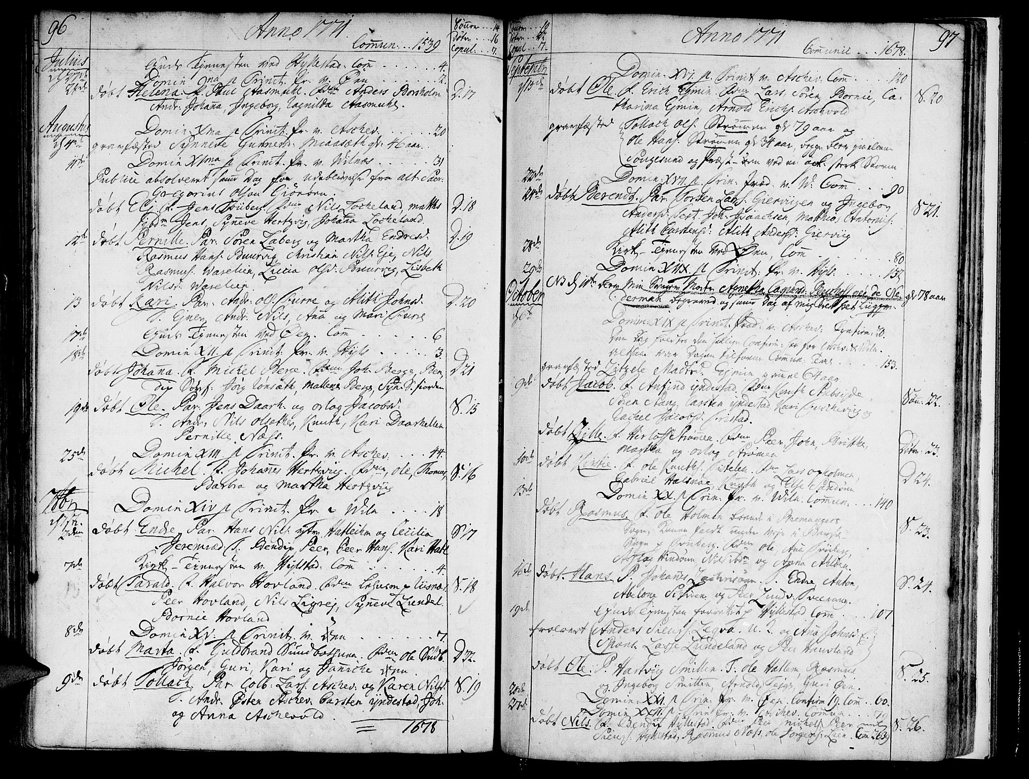 Askvoll sokneprestembete, SAB/A-79501/H/Haa/Haaa/L0008: Parish register (official) no. A 8, 1749-1775, p. 96-97