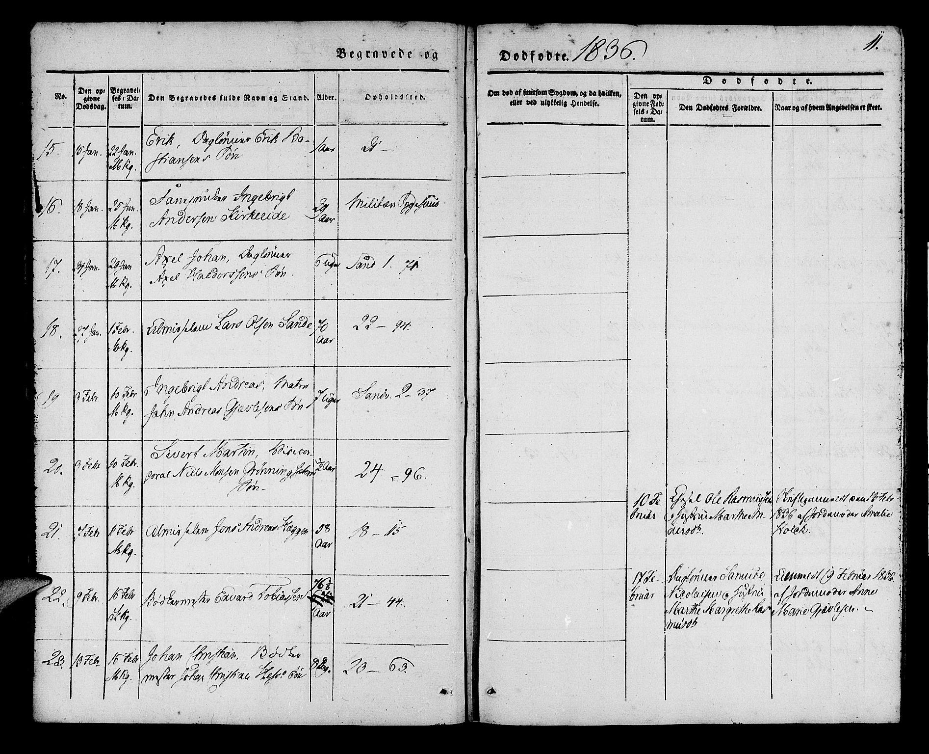 Korskirken sokneprestembete, SAB/A-76101/H/Haa/L0043: Parish register (official) no. E 1, 1834-1848, p. 11