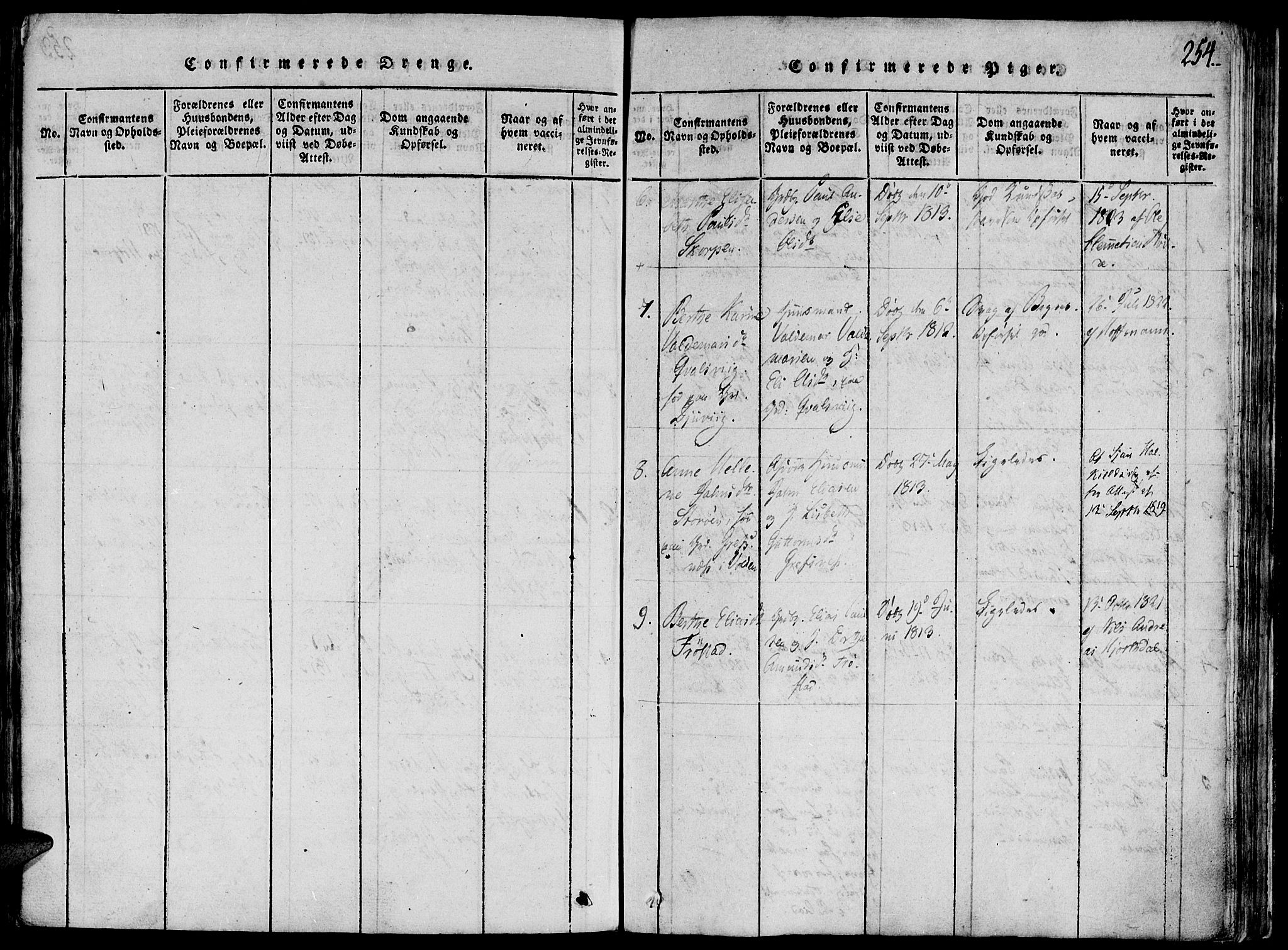 Ministerialprotokoller, klokkerbøker og fødselsregistre - Møre og Romsdal, AV/SAT-A-1454/507/L0069: Parish register (official) no. 507A04, 1816-1841, p. 254