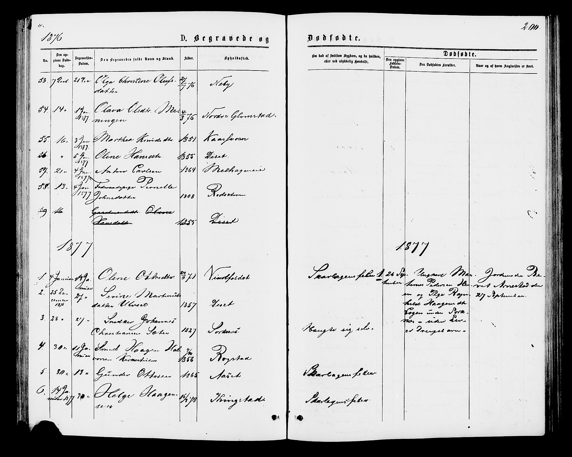Åmot prestekontor, Hedmark, SAH/PREST-056/H/Ha/Haa/L0009: Parish register (official) no. 9, 1875-1883, p. 200