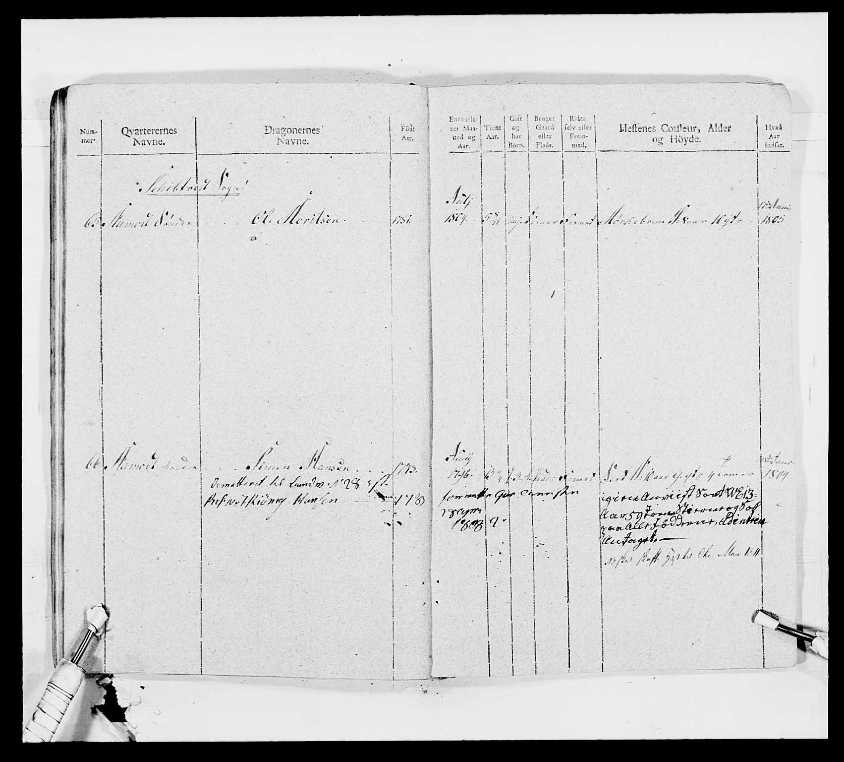 Generalitets- og kommissariatskollegiet, Det kongelige norske kommissariatskollegium, AV/RA-EA-5420/E/Eh/L0012: Smålenske dragonregiment, 1810, p. 225