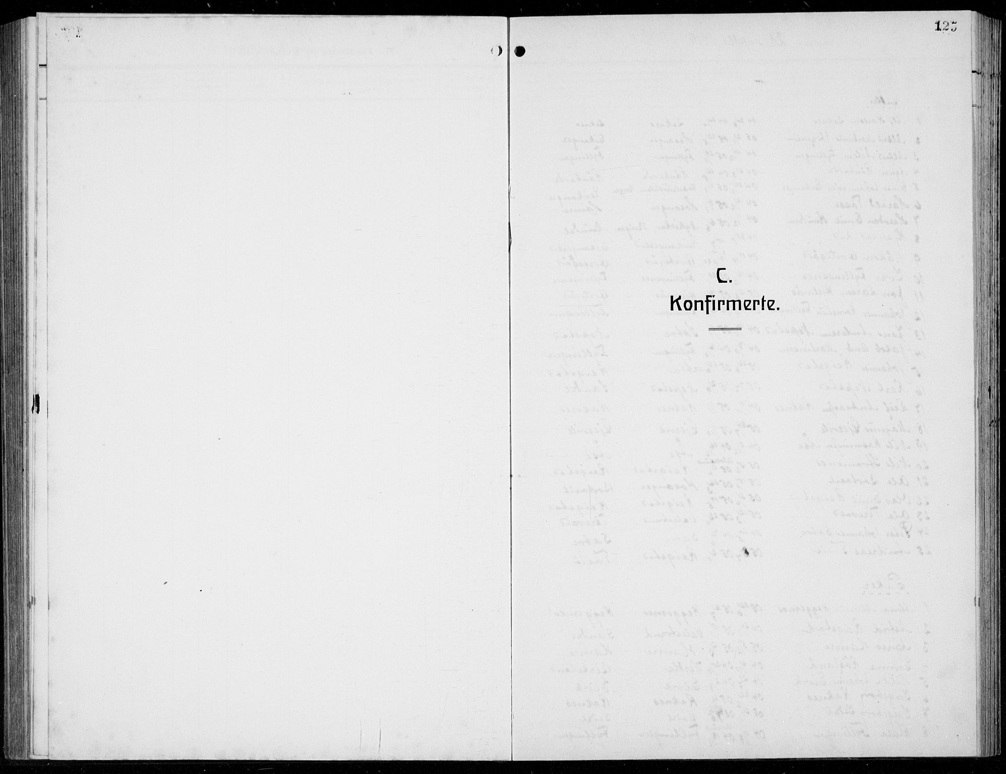 Hamre sokneprestembete, SAB/A-75501/H/Ha/Hab: Parish register (copy) no. B 5, 1920-1940, p. 125