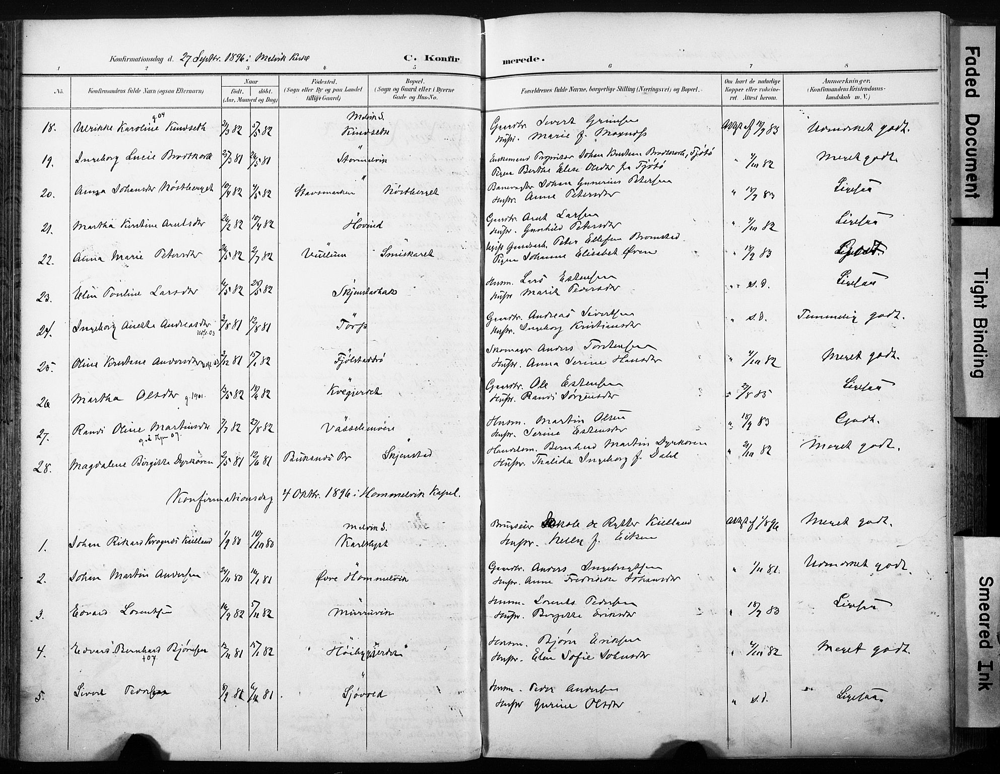 Ministerialprotokoller, klokkerbøker og fødselsregistre - Sør-Trøndelag, AV/SAT-A-1456/616/L0411: Parish register (official) no. 616A08, 1894-1906