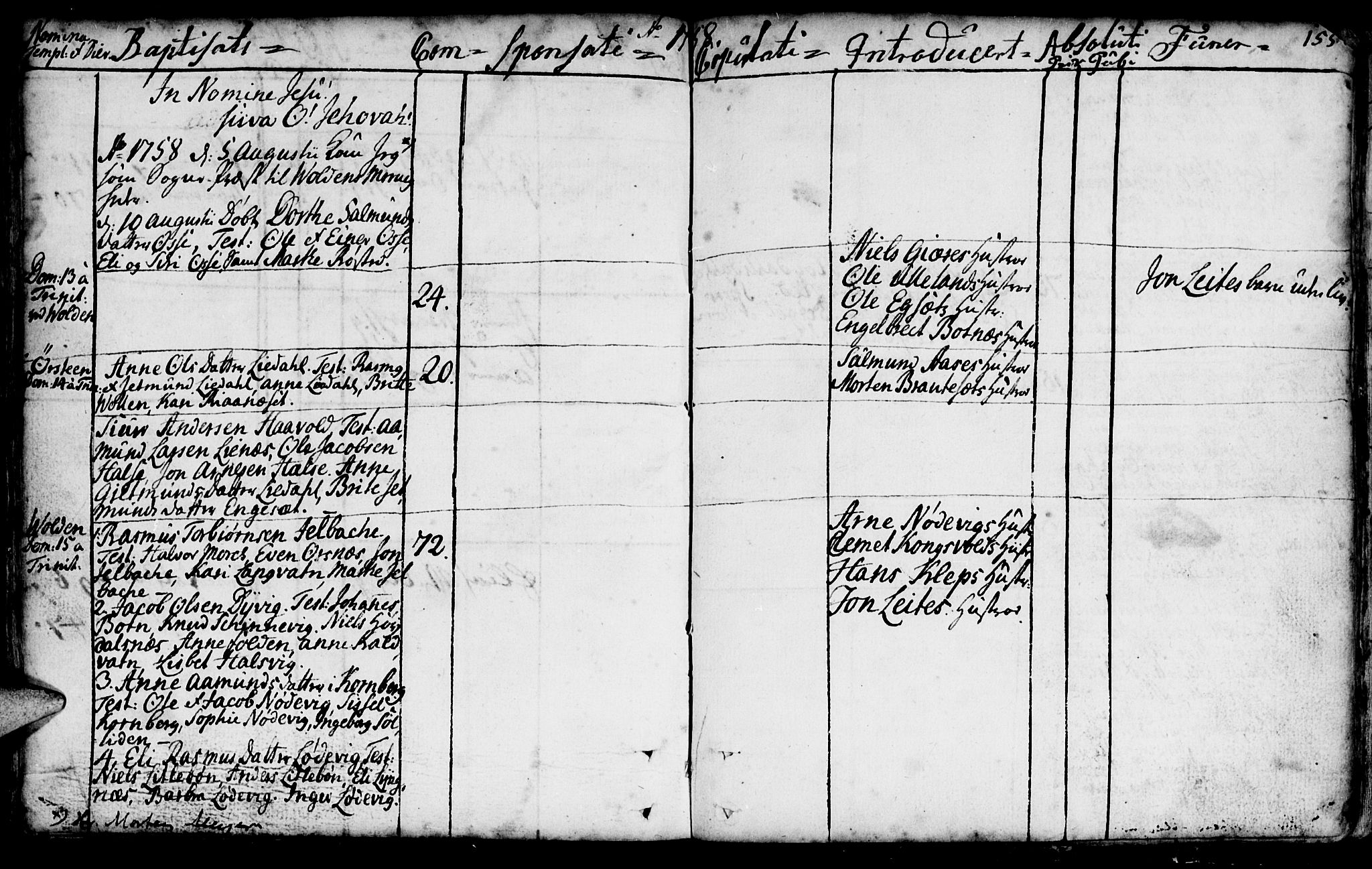 Ministerialprotokoller, klokkerbøker og fødselsregistre - Møre og Romsdal, AV/SAT-A-1454/511/L0135: Parish register (official) no. 511A02, 1741-1760, p. 155