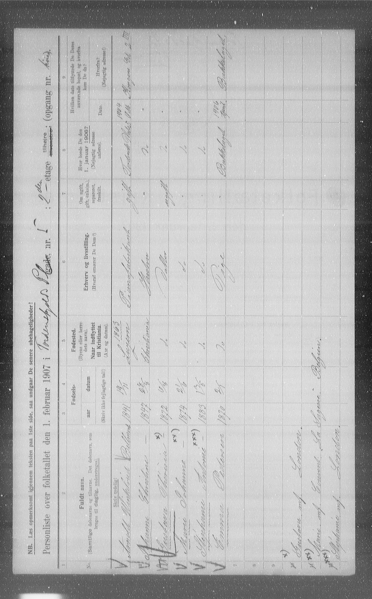 OBA, Municipal Census 1907 for Kristiania, 1907, p. 57901