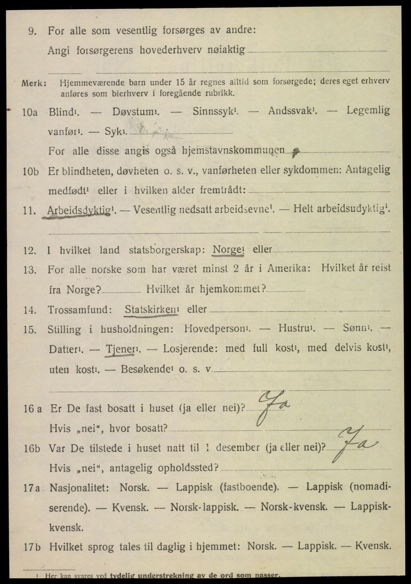 SAT, 1920 census for Vefsn, 1920, p. 5668