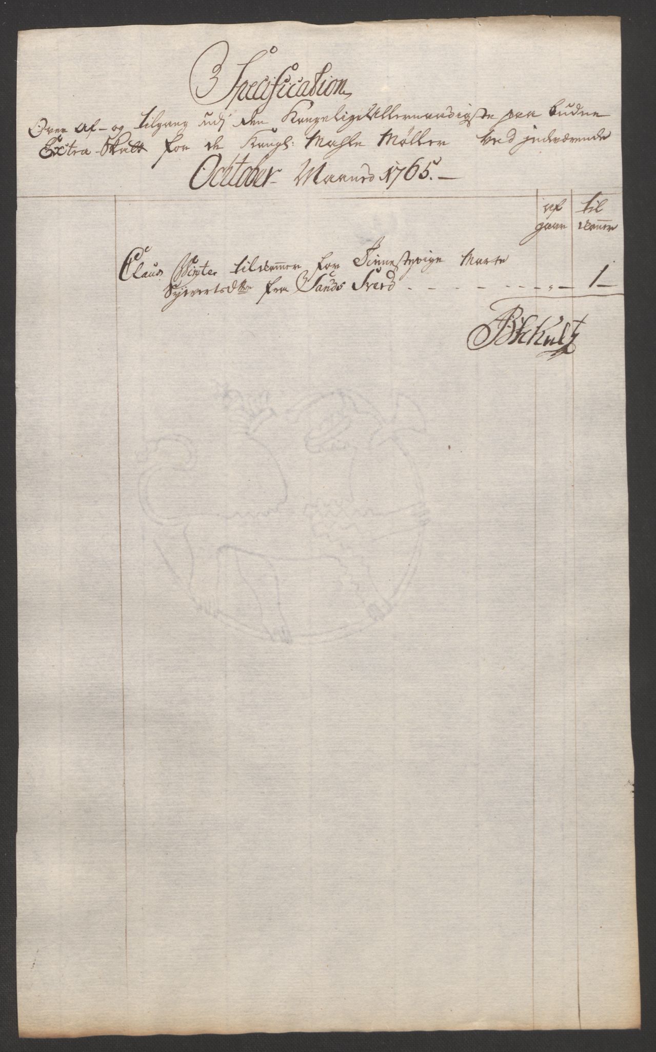 Rentekammeret inntil 1814, Reviderte regnskaper, Bergverksregnskaper, RA/EA-3222/R/Rc/Rca/L0843: Ekstraskatt, 1762-1765, p. 871