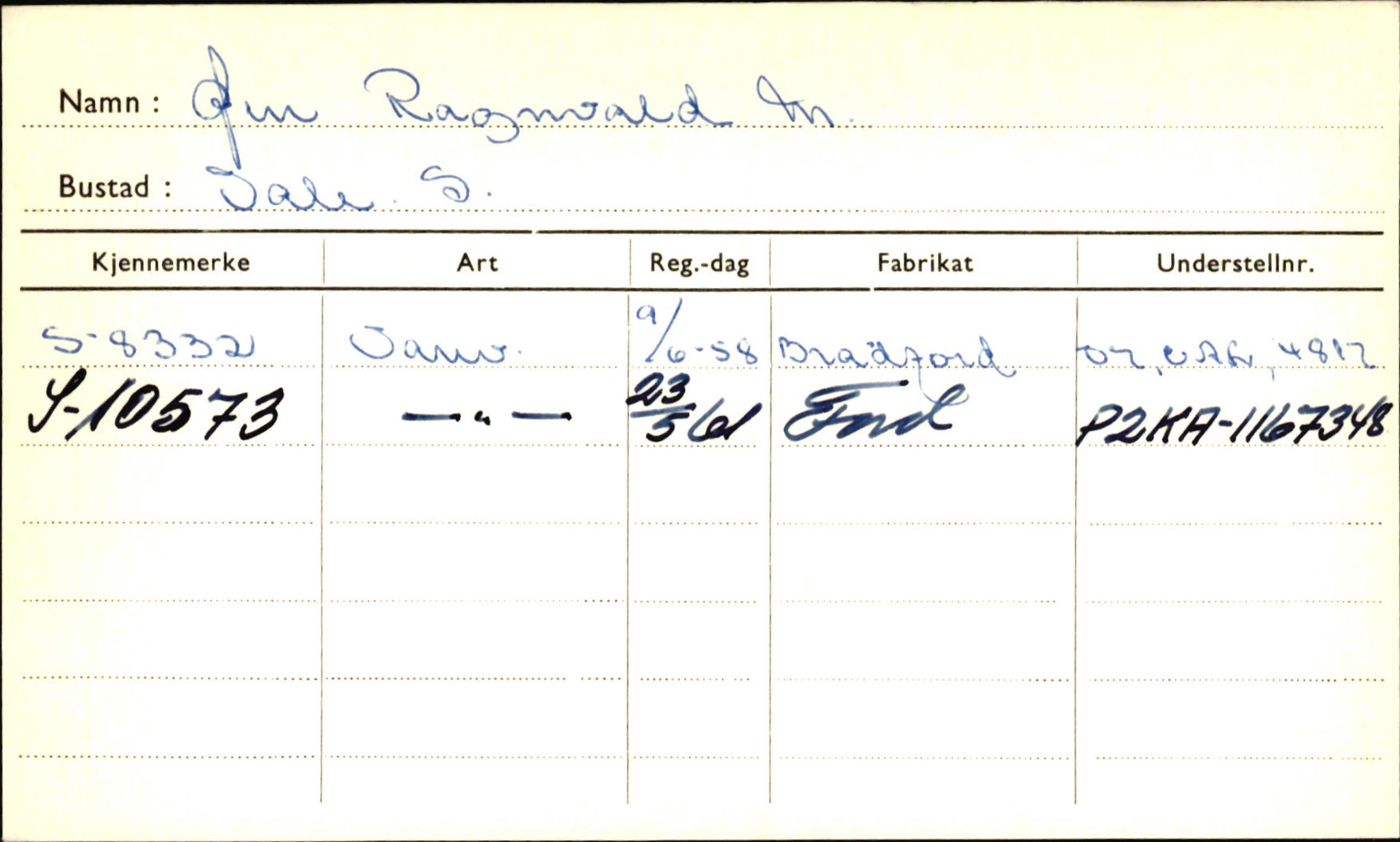 Statens vegvesen, Sogn og Fjordane vegkontor, AV/SAB-A-5301/4/F/L0002: Eigarregister Fjordane til 1.6.1961, 1930-1961, p. 664