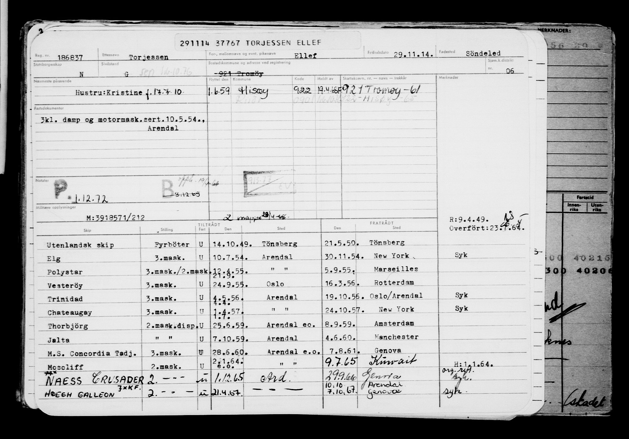 Direktoratet for sjømenn, AV/RA-S-3545/G/Gb/L0125: Hovedkort, 1914, p. 450