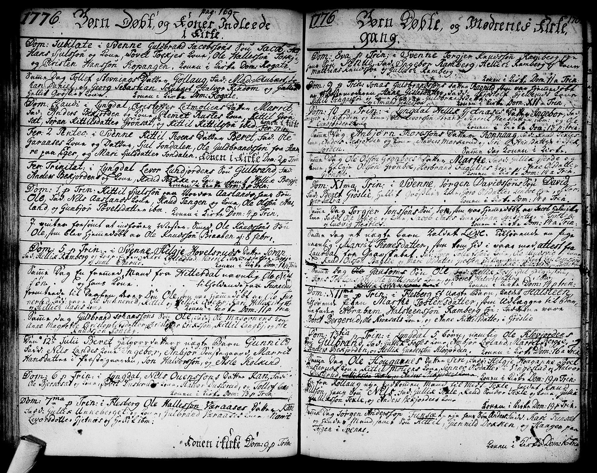 Flesberg kirkebøker, SAKO/A-18/F/Fa/L0003: Parish register (official) no. I 3, 1748-1790, p. 169-170