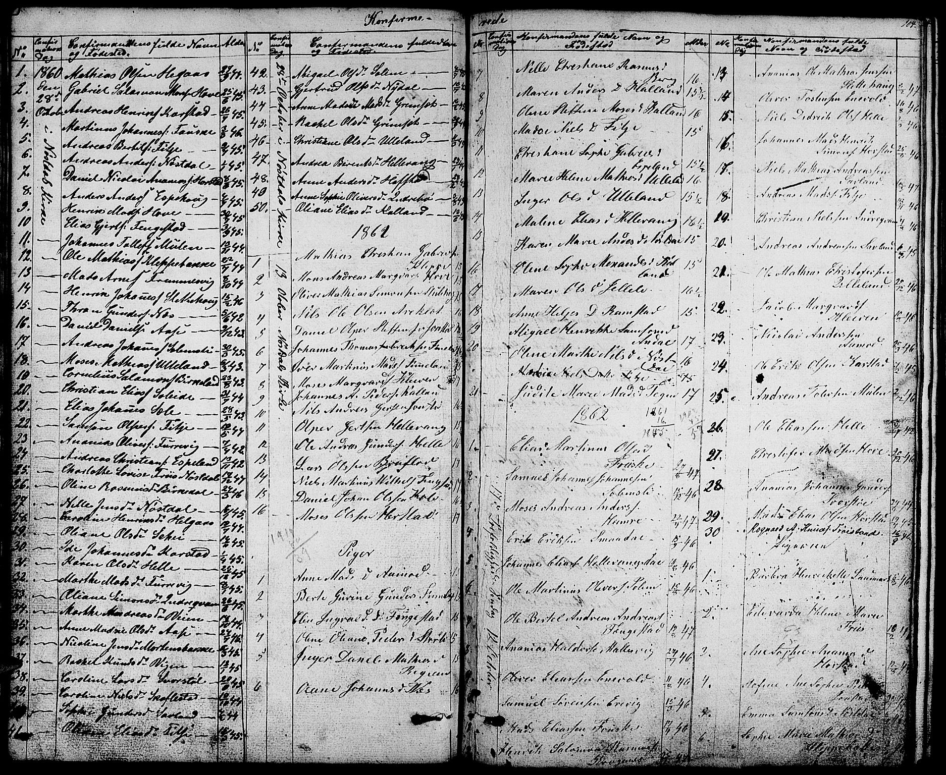 Førde sokneprestembete, SAB/A-79901/H/Hab/Habd/L0001: Parish register (copy) no. D 1, 1852-1877, p. 104
